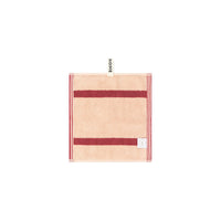 LOOP HOME face towel - ruby/almond blush - pinstripe — view 2