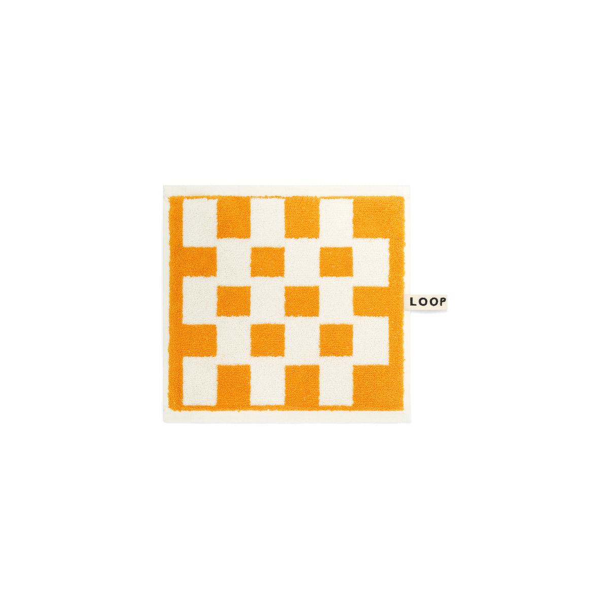 LOOP HOME face towel - saffron/ivory - brick