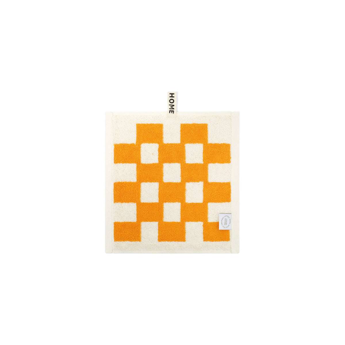 LOOP HOME face towel - saffron/ivory - brick — view 2