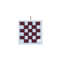 LOOP HOME face towel - sky/carmine - brick — view 2