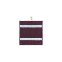 LOOP HOME face towel - sky/carmine - pinstripe
