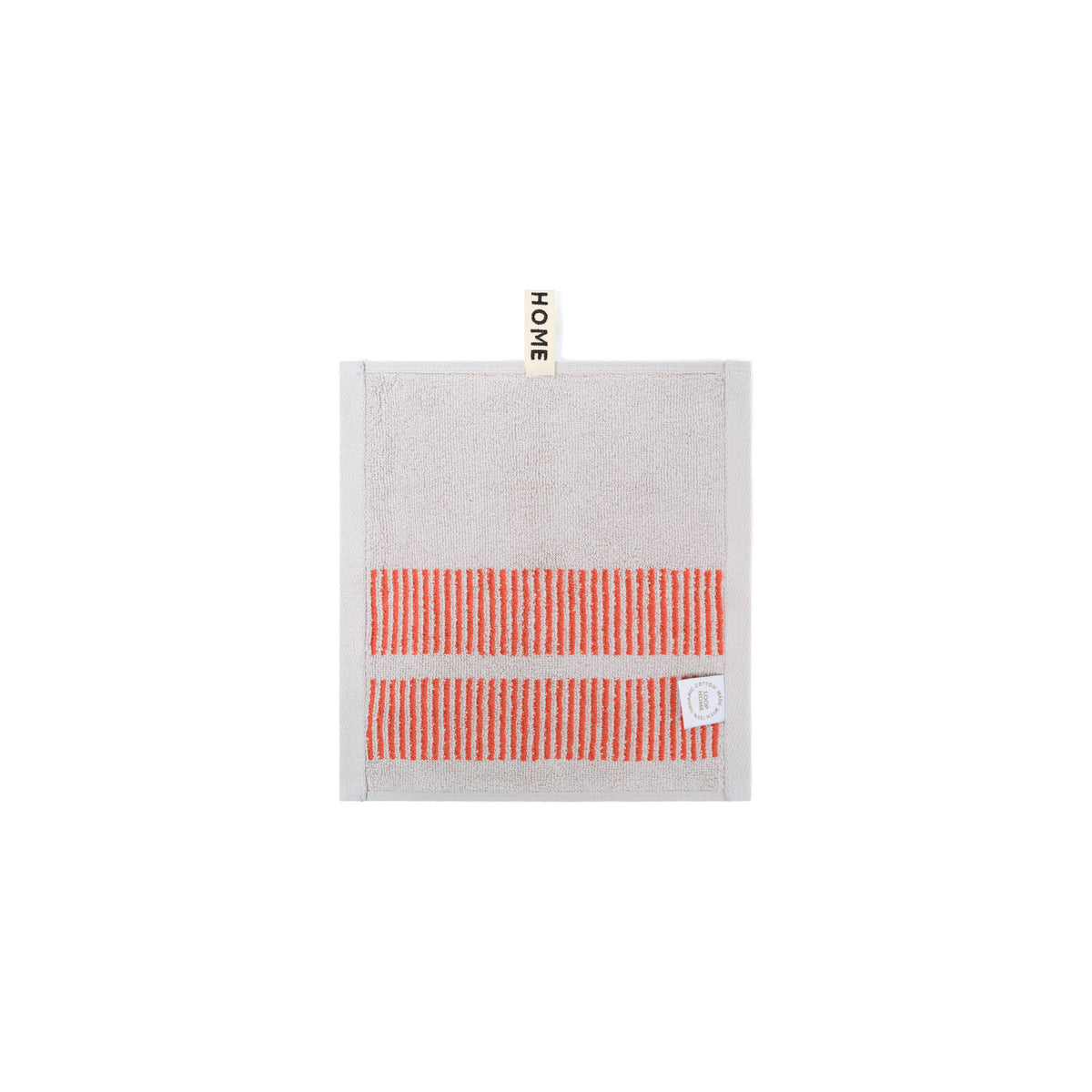 LOOP HOME face towel - terracotta/stone - dual dash — view 2