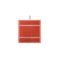 LOOP HOME face towel - terracotta/stone - pinstripe