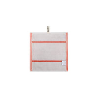 LOOP HOME face towel - terracotta/stone - pinstripe — view 2
