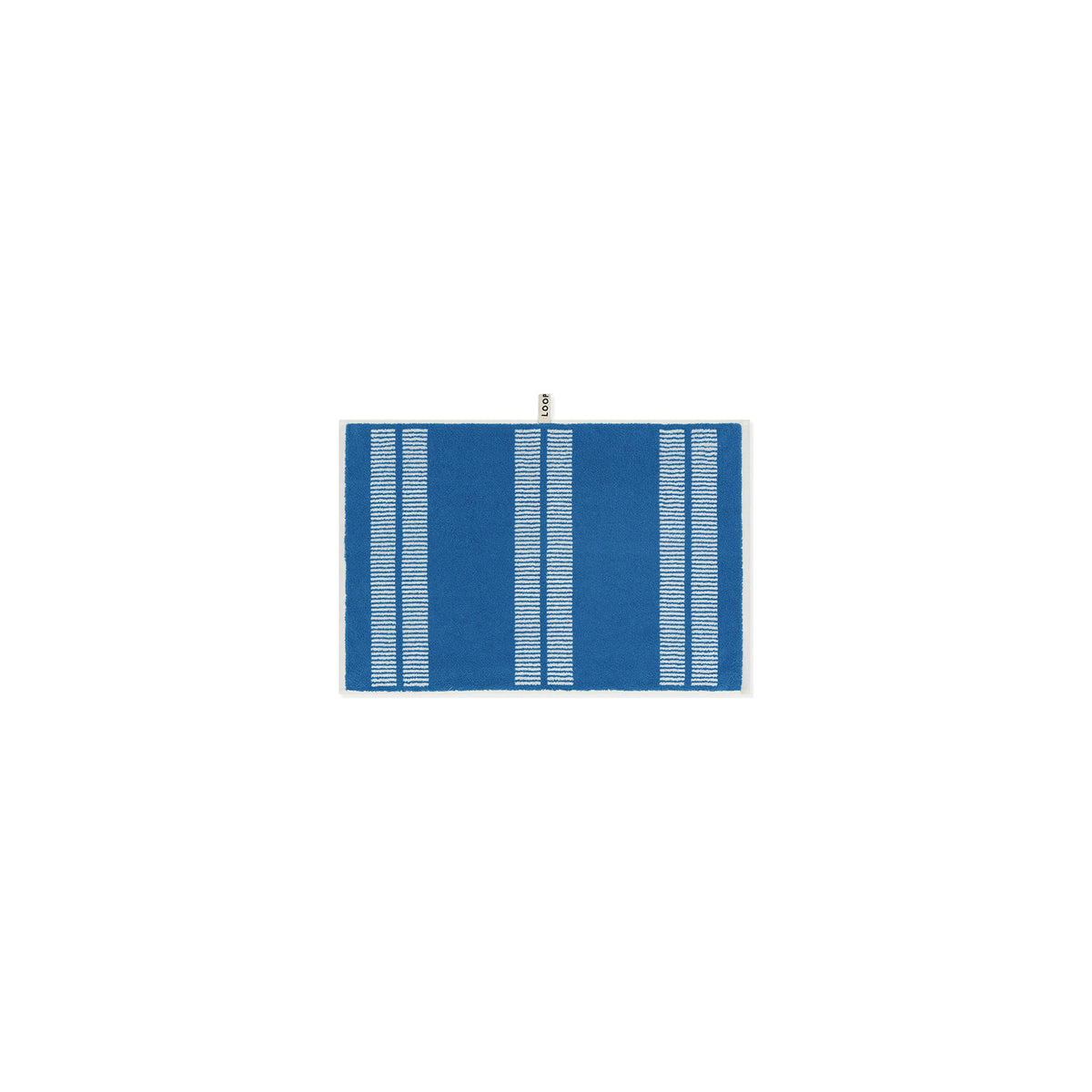 LOOP HOME hand towel - cobalt/ivory - dual dash — view 2