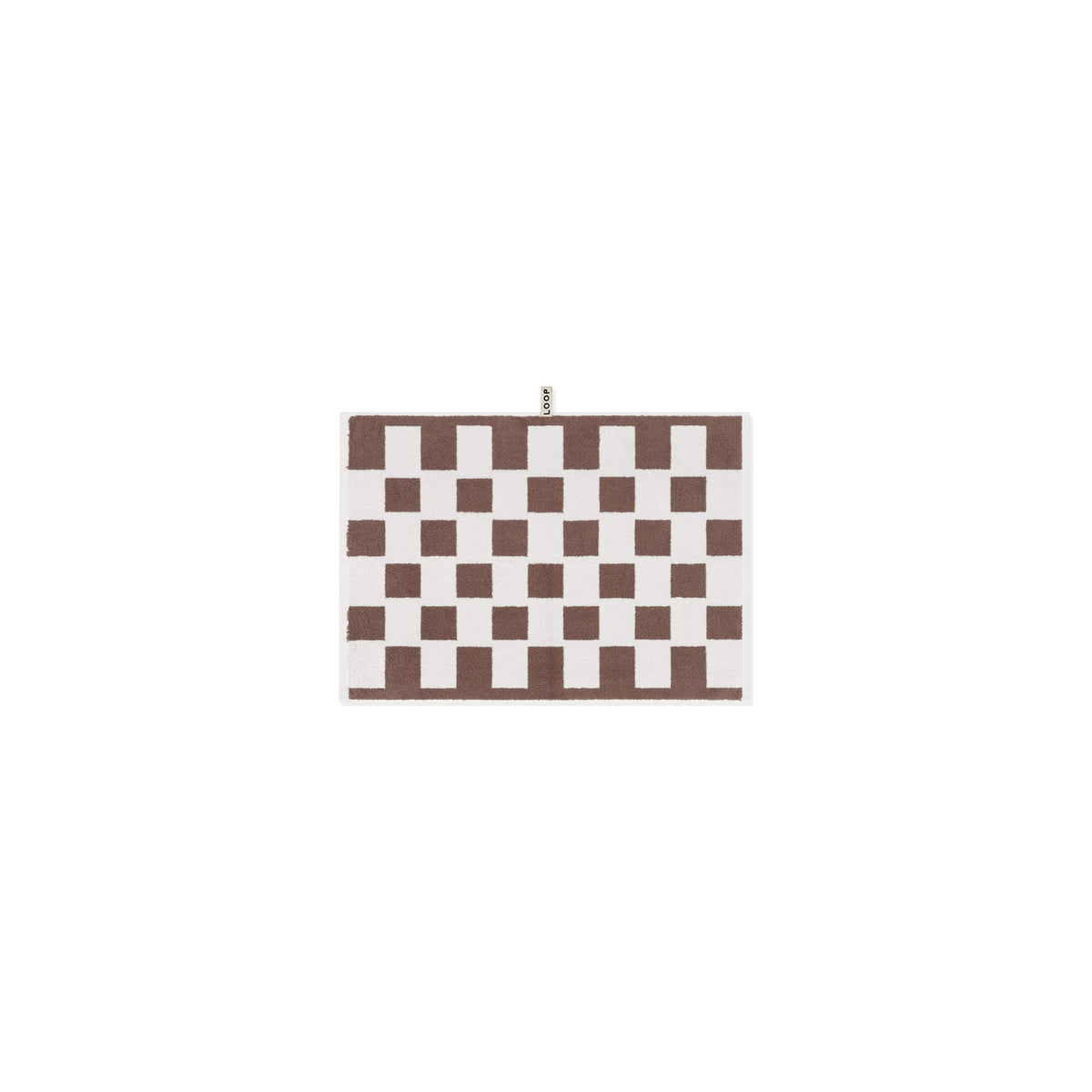 LOOP HOME hand towel - coffee/ivory - brick — view 2