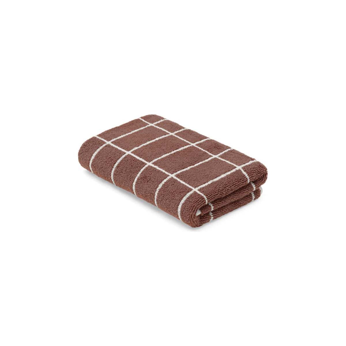 LOOP HOME hand towel - coffee/ivory - tile