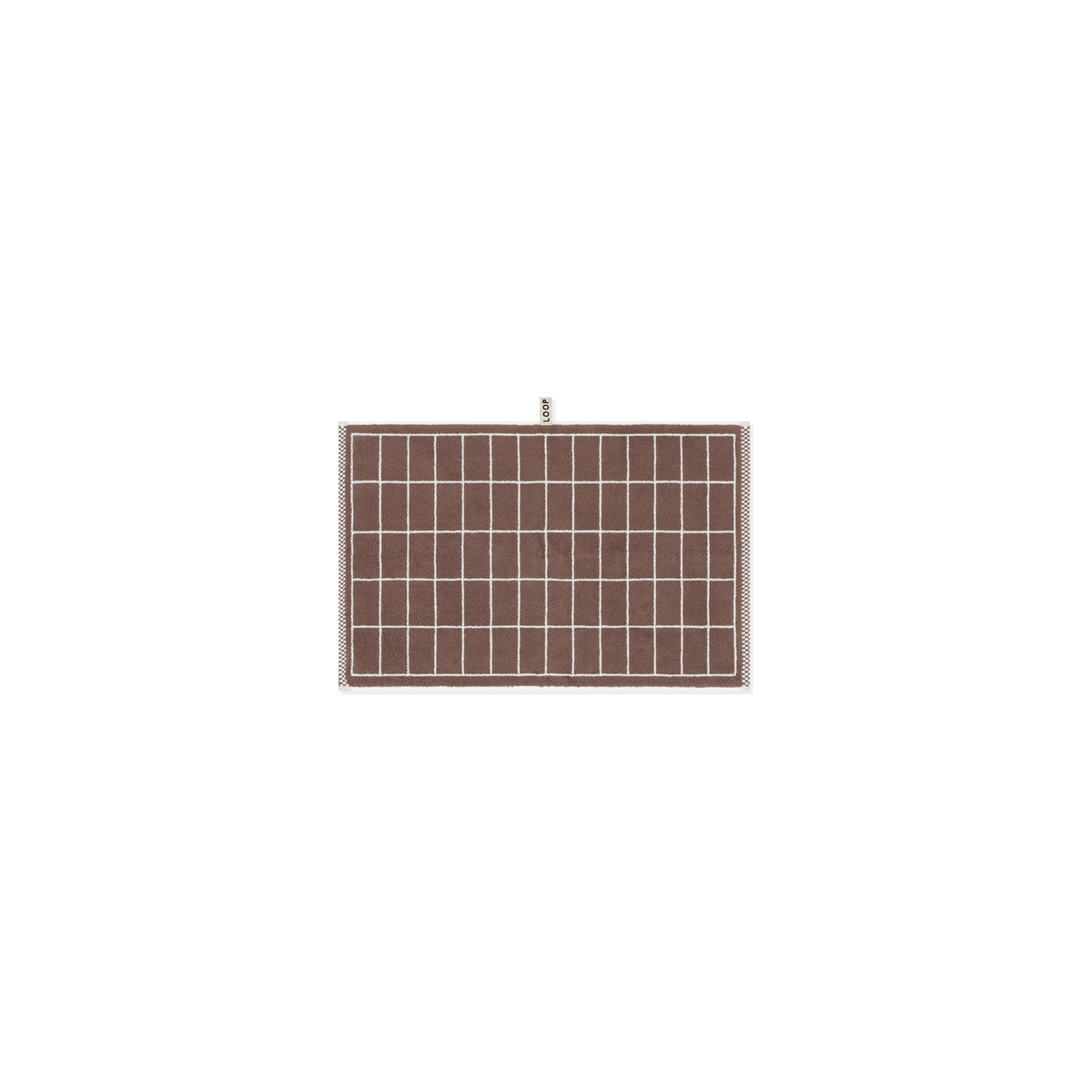 LOOP HOME coffee/ivory - tile bundles — hand towel front