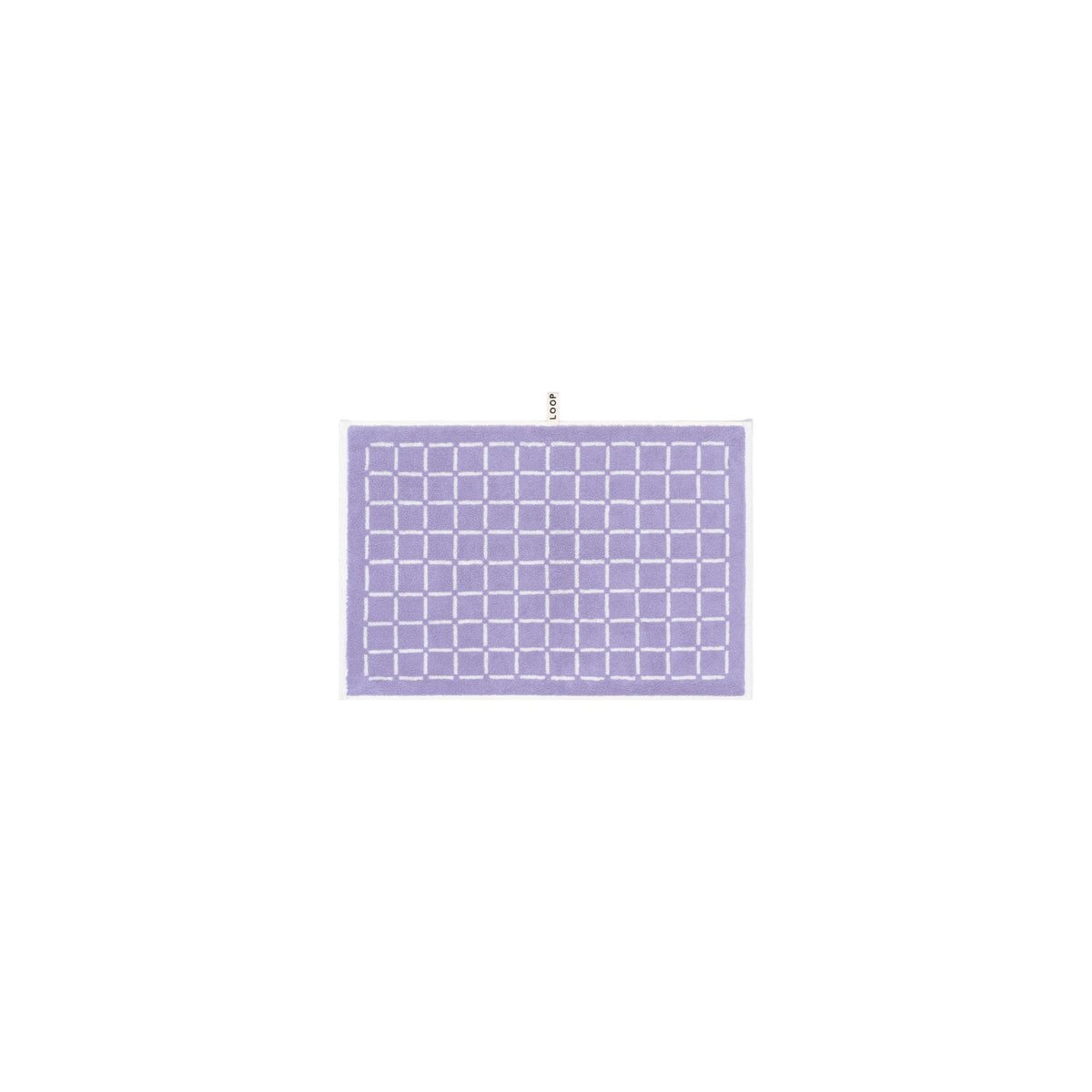 LOOP HOME lilac/ivory - grid bundles — hand towel front