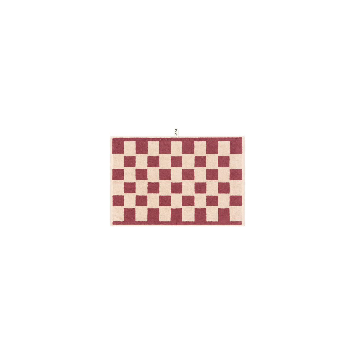 LOOP HOME hand towel - ruby/almond blush - brick — view 2