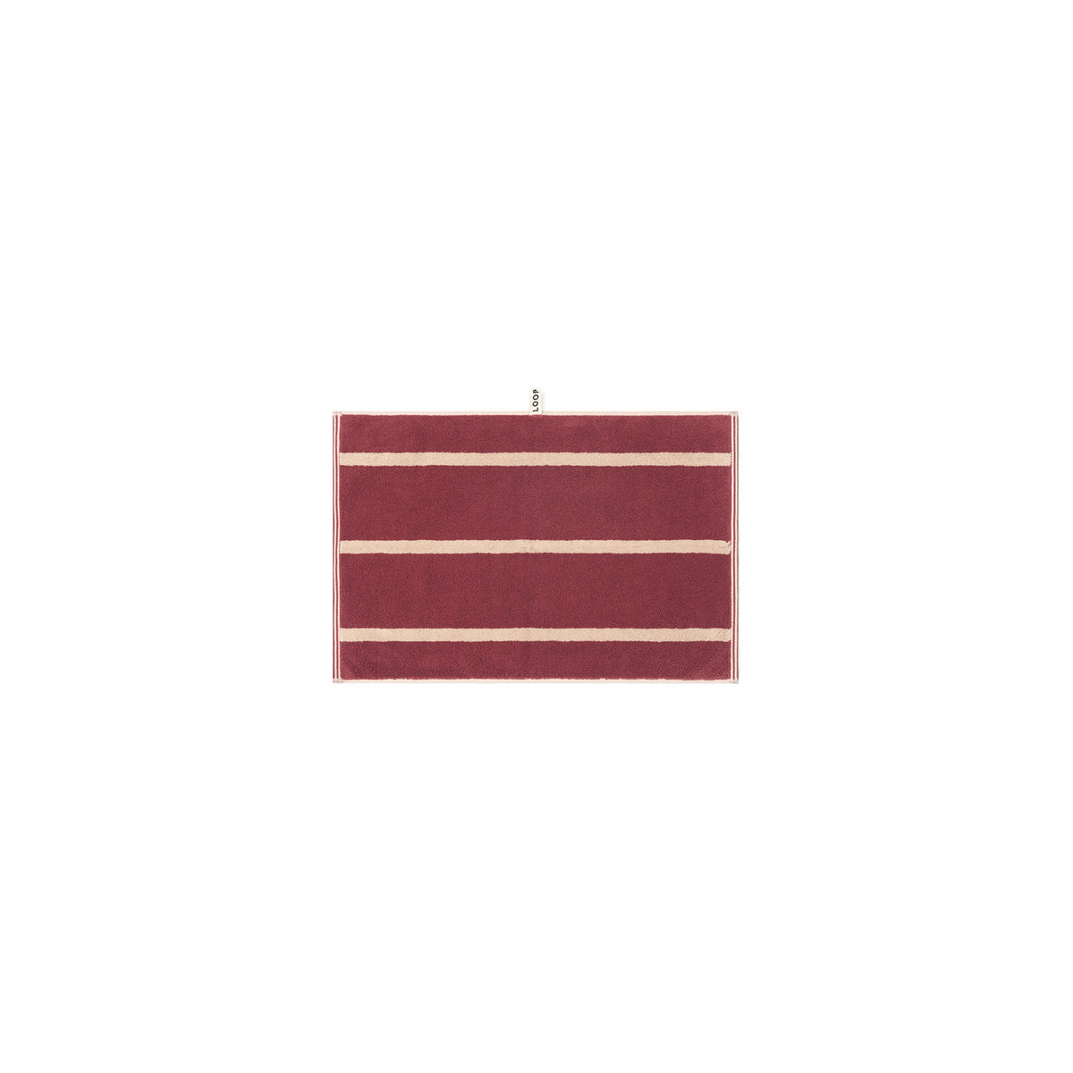 LOOP HOME ruby/almond blush - pinstripe bundles — hand towel front
