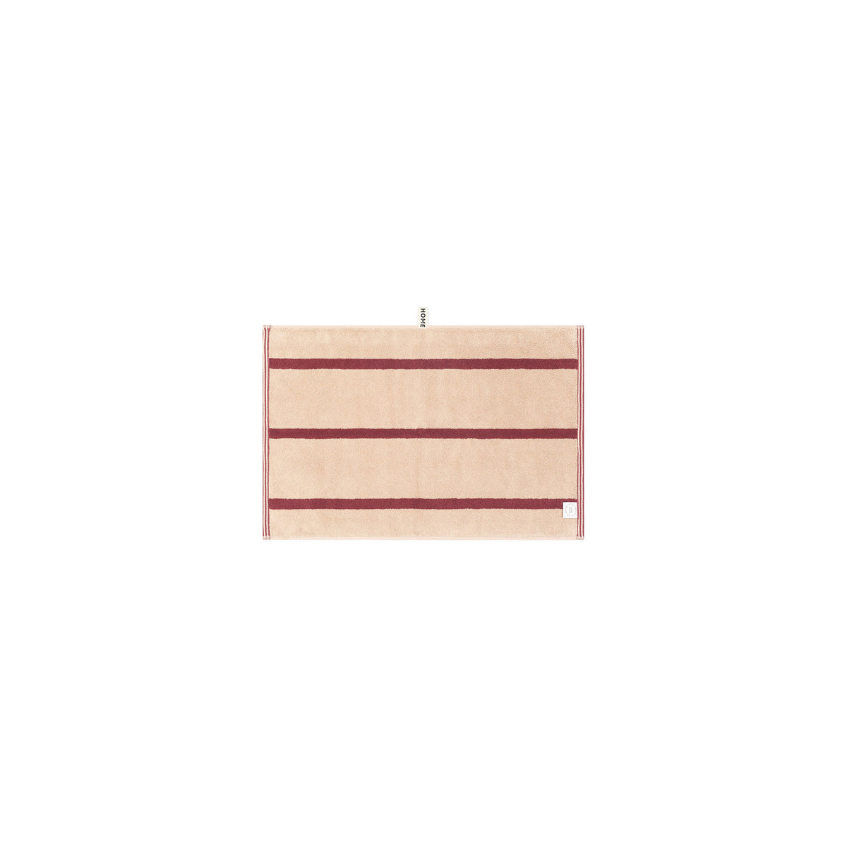 LOOP HOME hand towel - ruby/almond blush - pinstripe — view 3