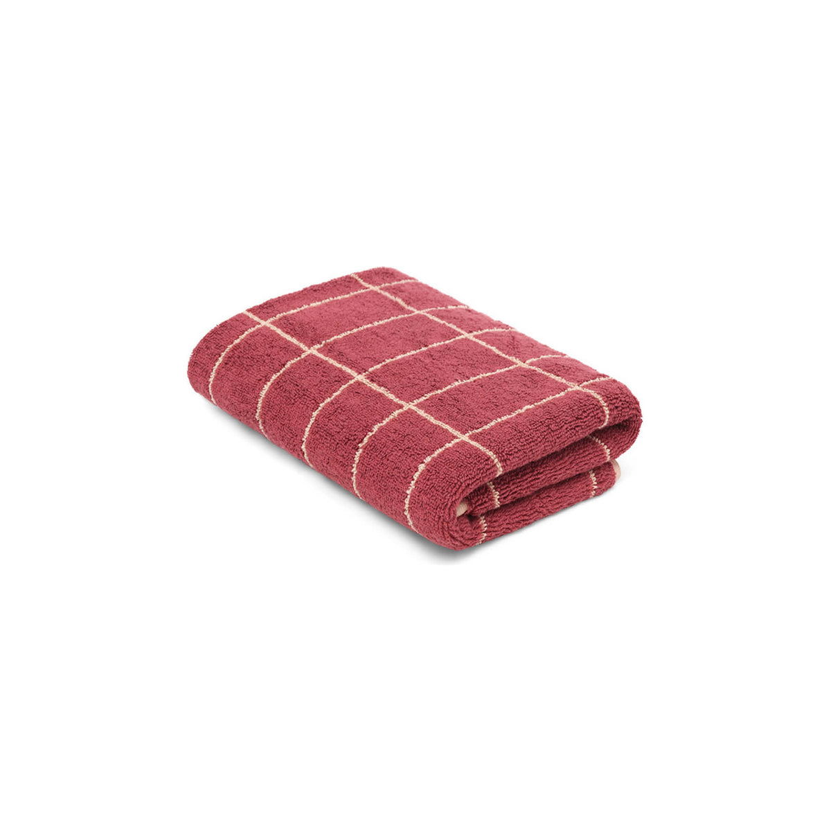 LOOP HOME hand towel - ruby/almond blush - tile