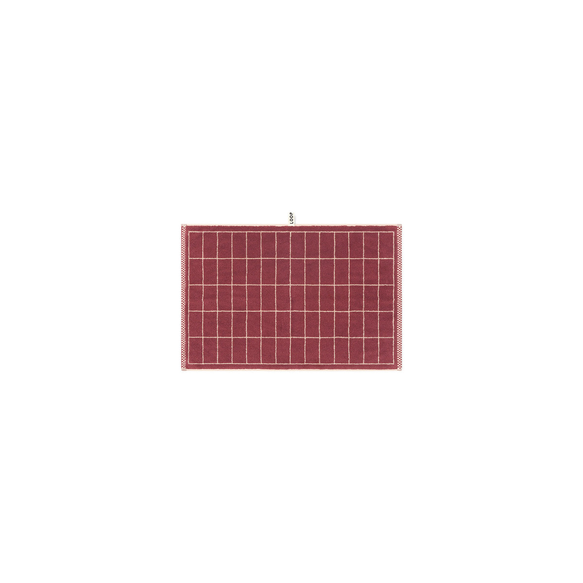 LOOP HOME hand towel - ruby/almond blush - tile — view 2