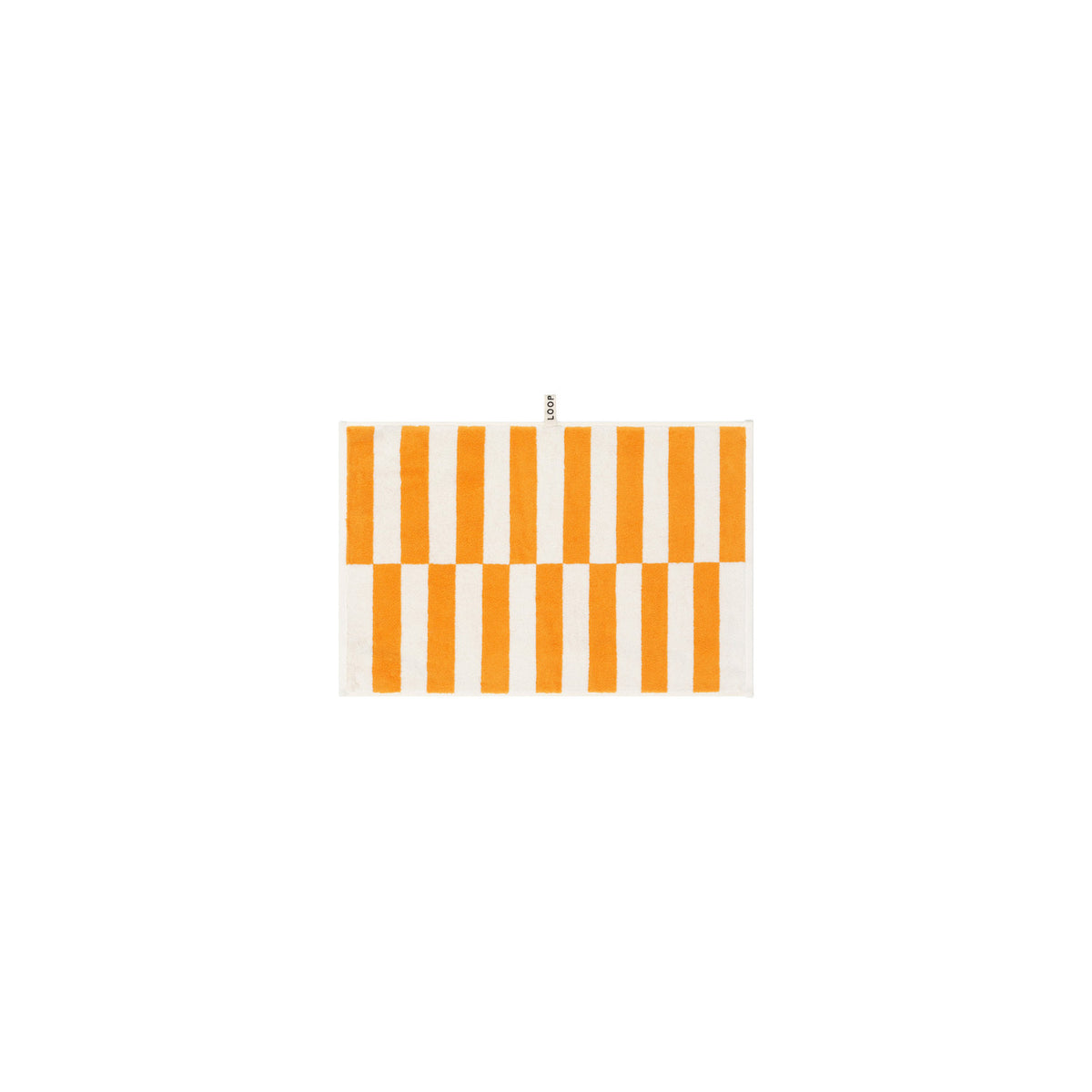 LOOP HOME hand towel - saffron/ivory - offset — view 2