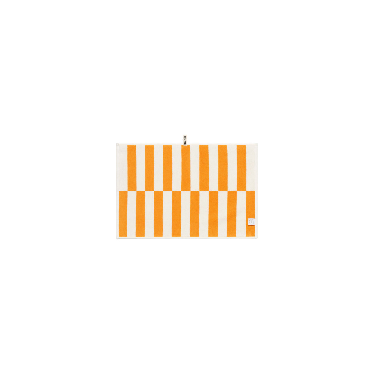 LOOP HOME hand towel - saffron/ivory - offset — view 3