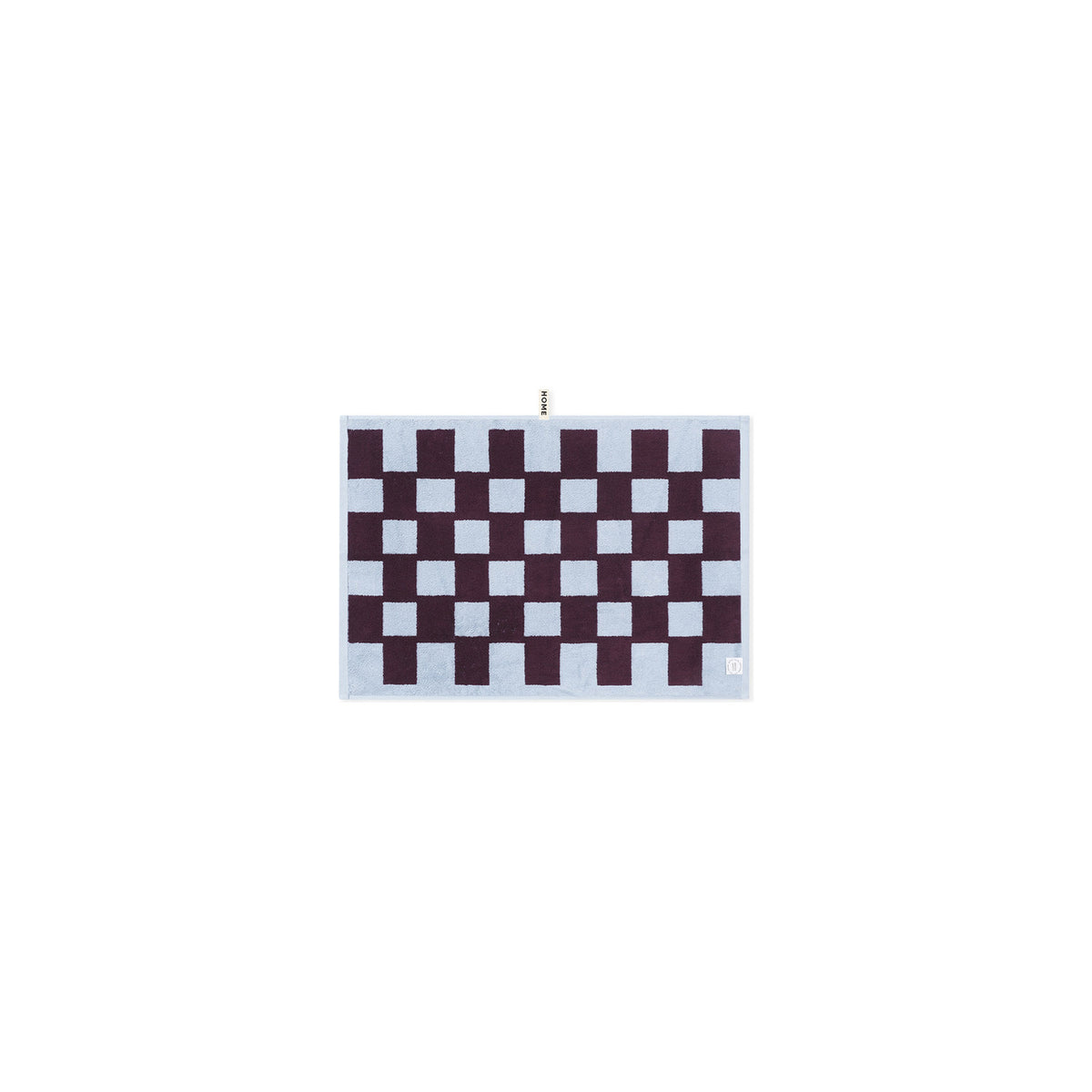 LOOP HOME hand towel - sky/carmine - brick — view 3