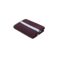 LOOP HOME hand towel - sky/carmine - pinstripe