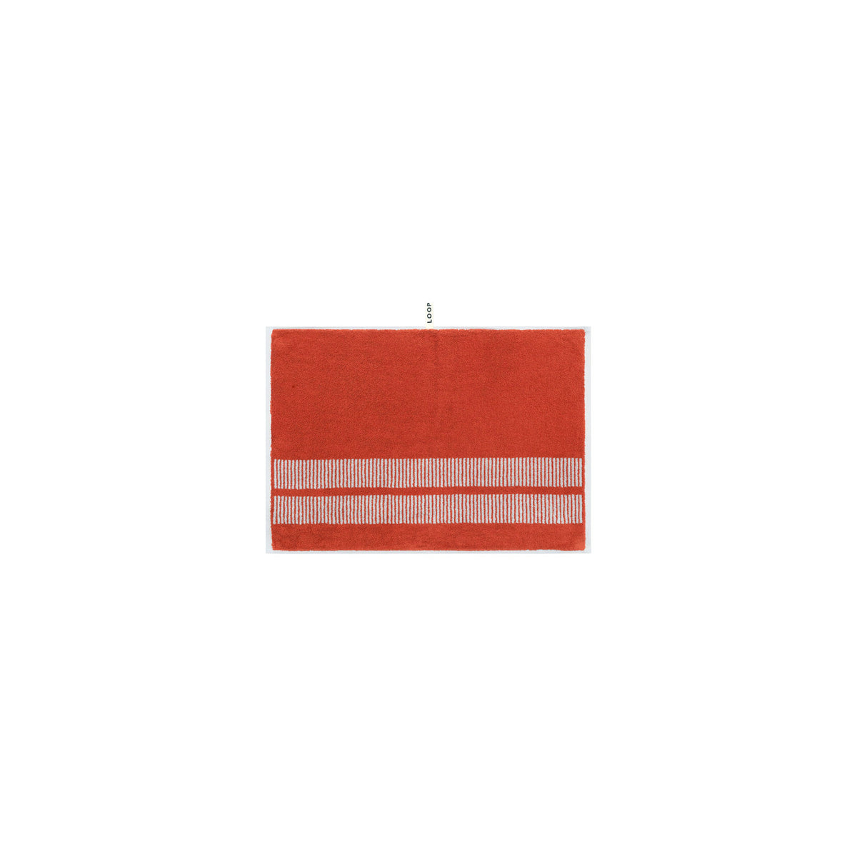 LOOP HOME hand towel - terracotta/stone - dual dash — view 2
