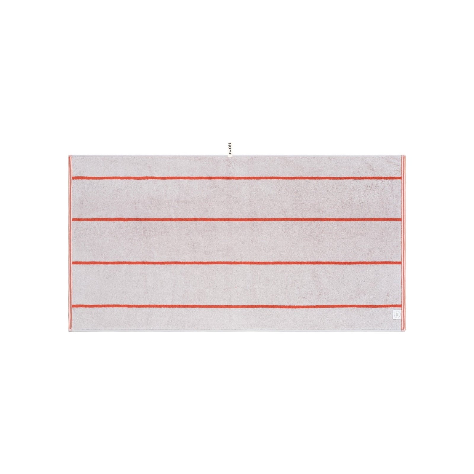 LOOP HOME bath towel - terracotta/stone - pinstripe — view 3