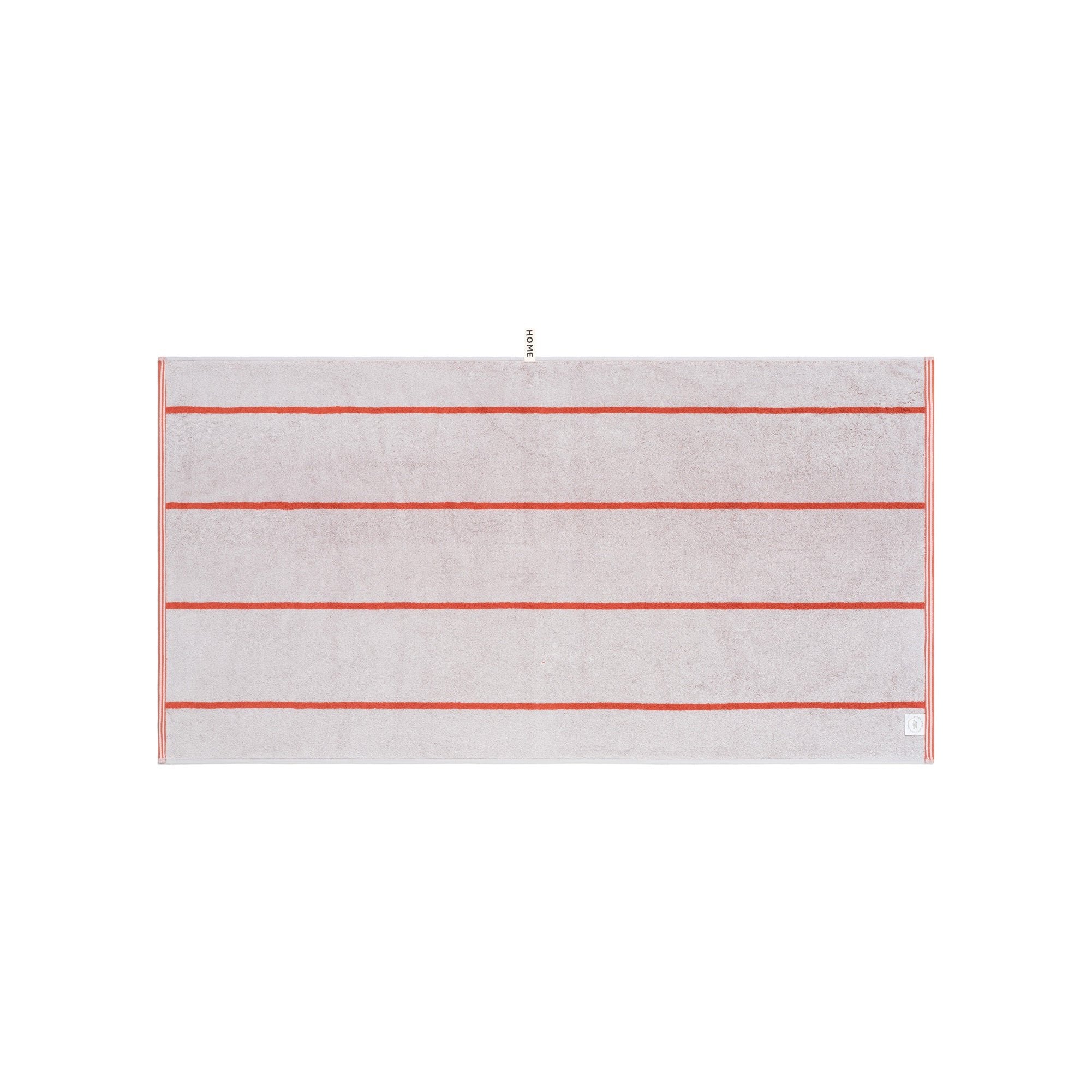 LOOP HOME bath towel - terracotta/stone - pinstripe — view 3