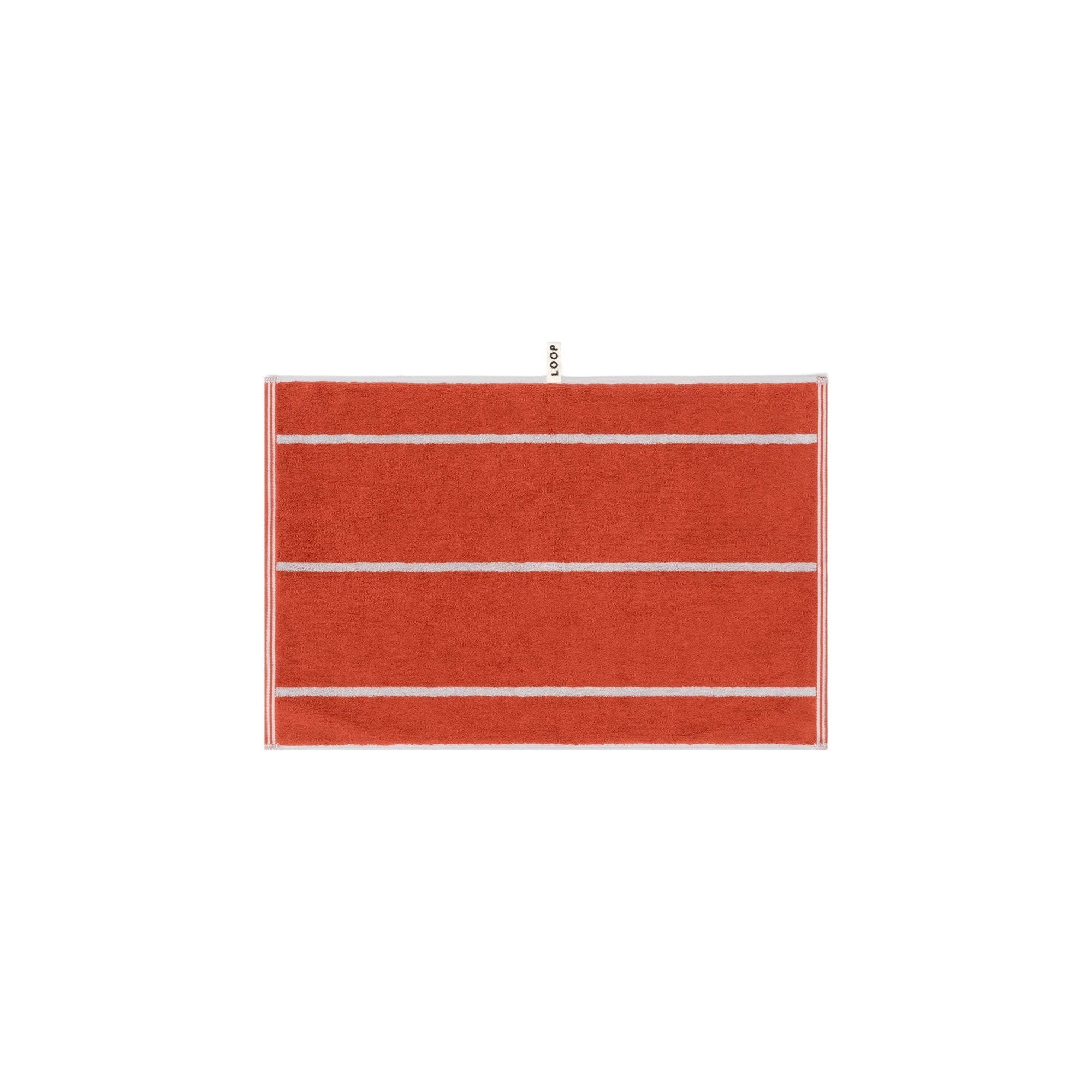 Terracotta/Stone Pinstripe Hand Towel — view 2