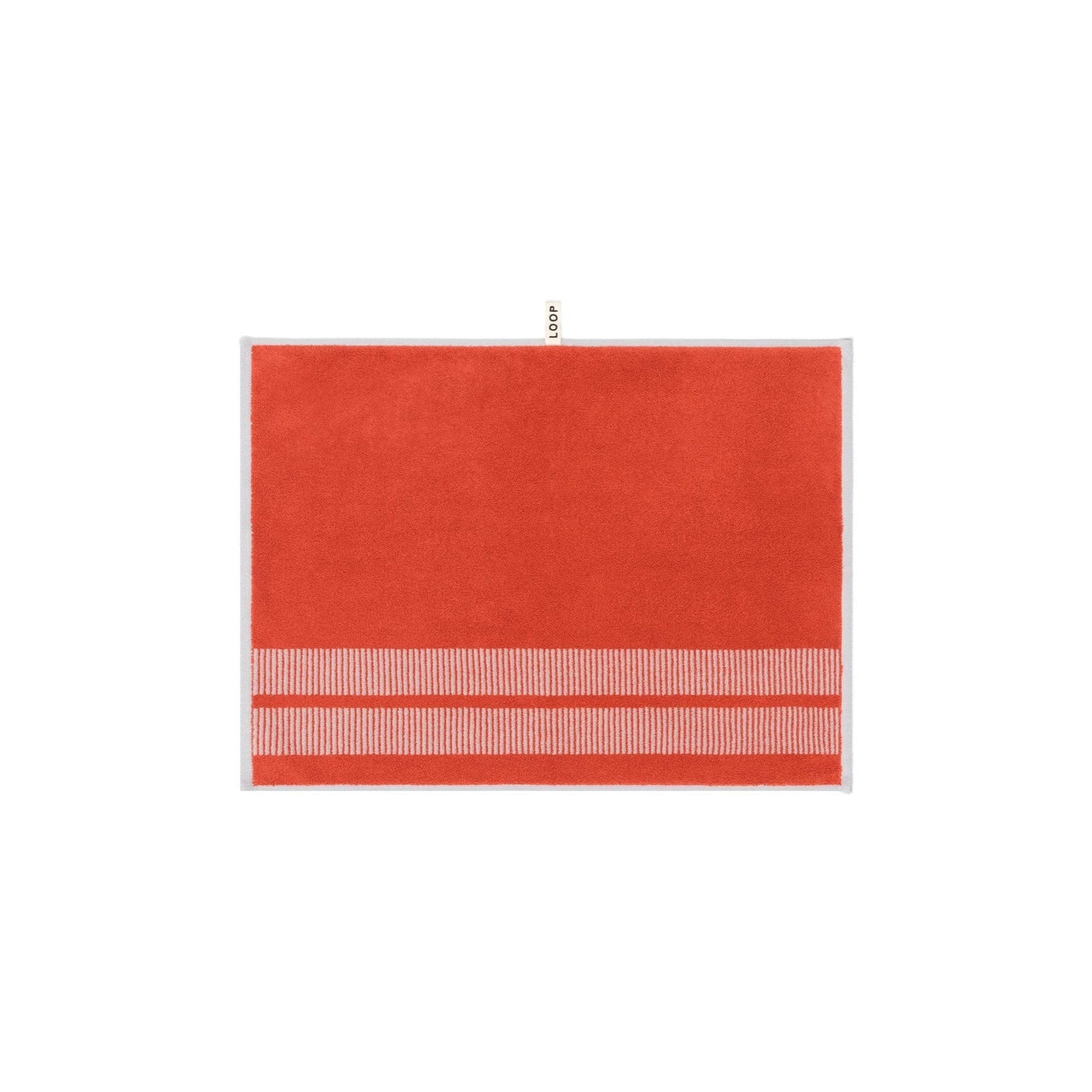 LOOP HOME bath mat - terracotta/stone - dual dash — view 2