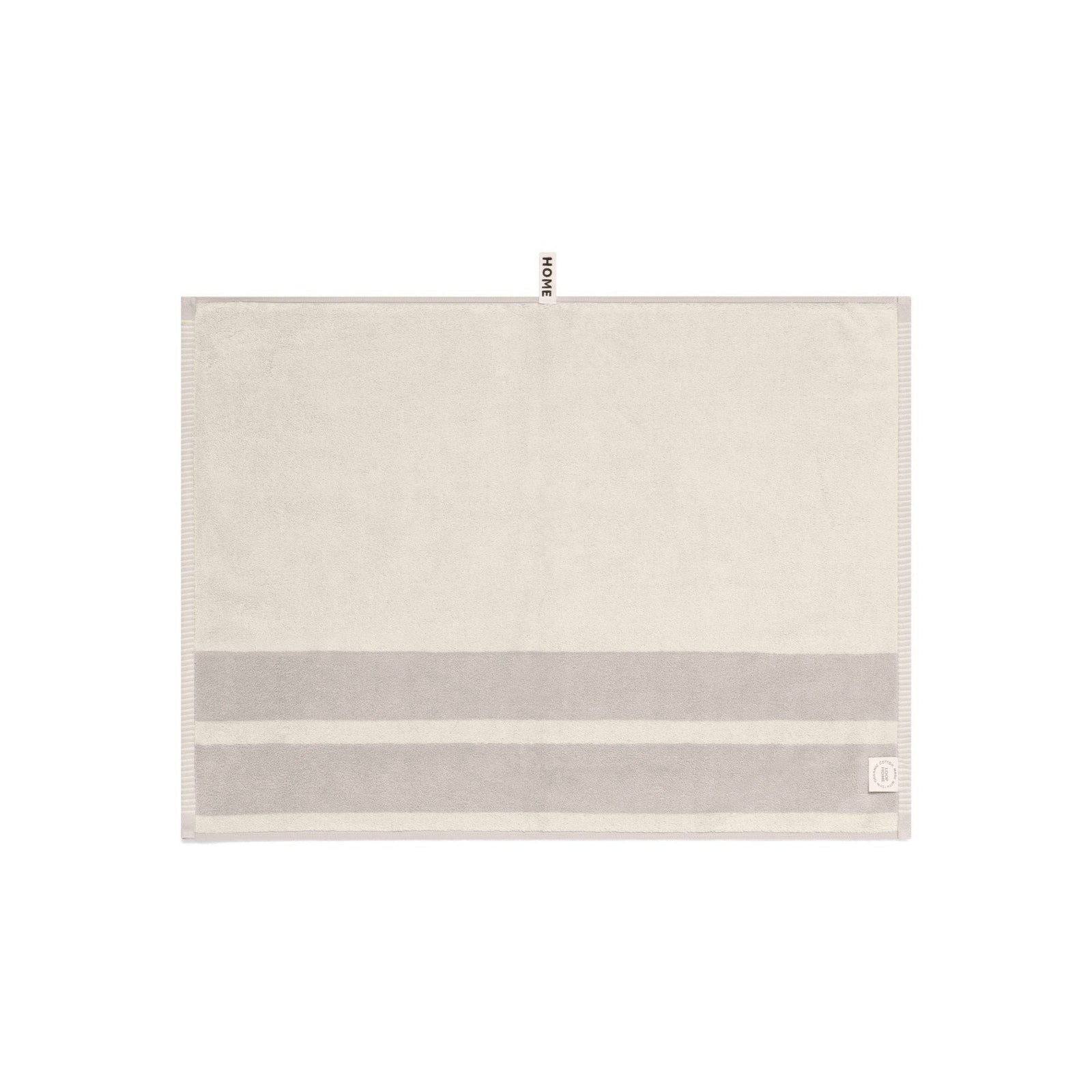 LOOP HOME bath mat - butter/stone - bold stripe — view 3