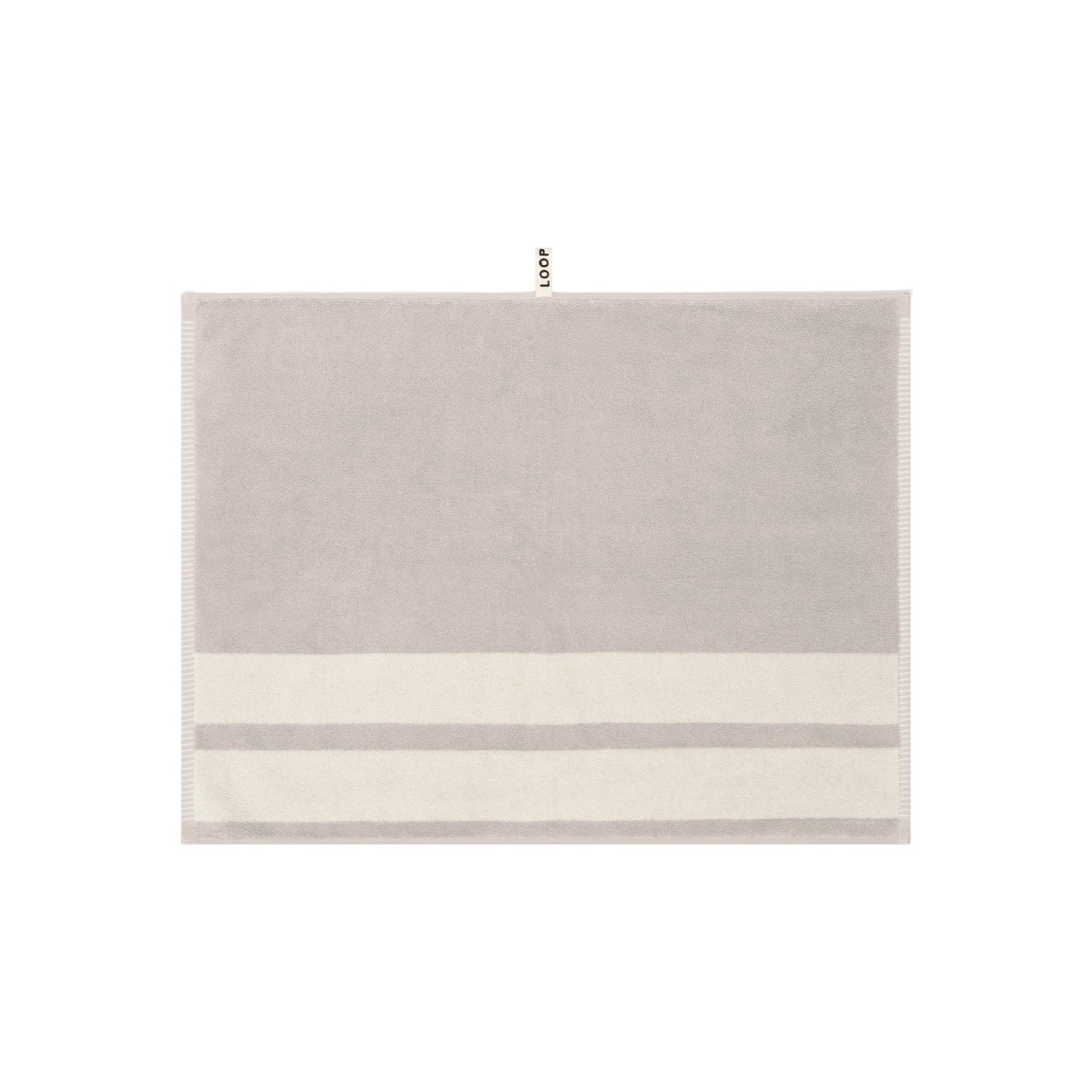 LOOP HOME bath mat - butter/stone - bold stripe — view 2