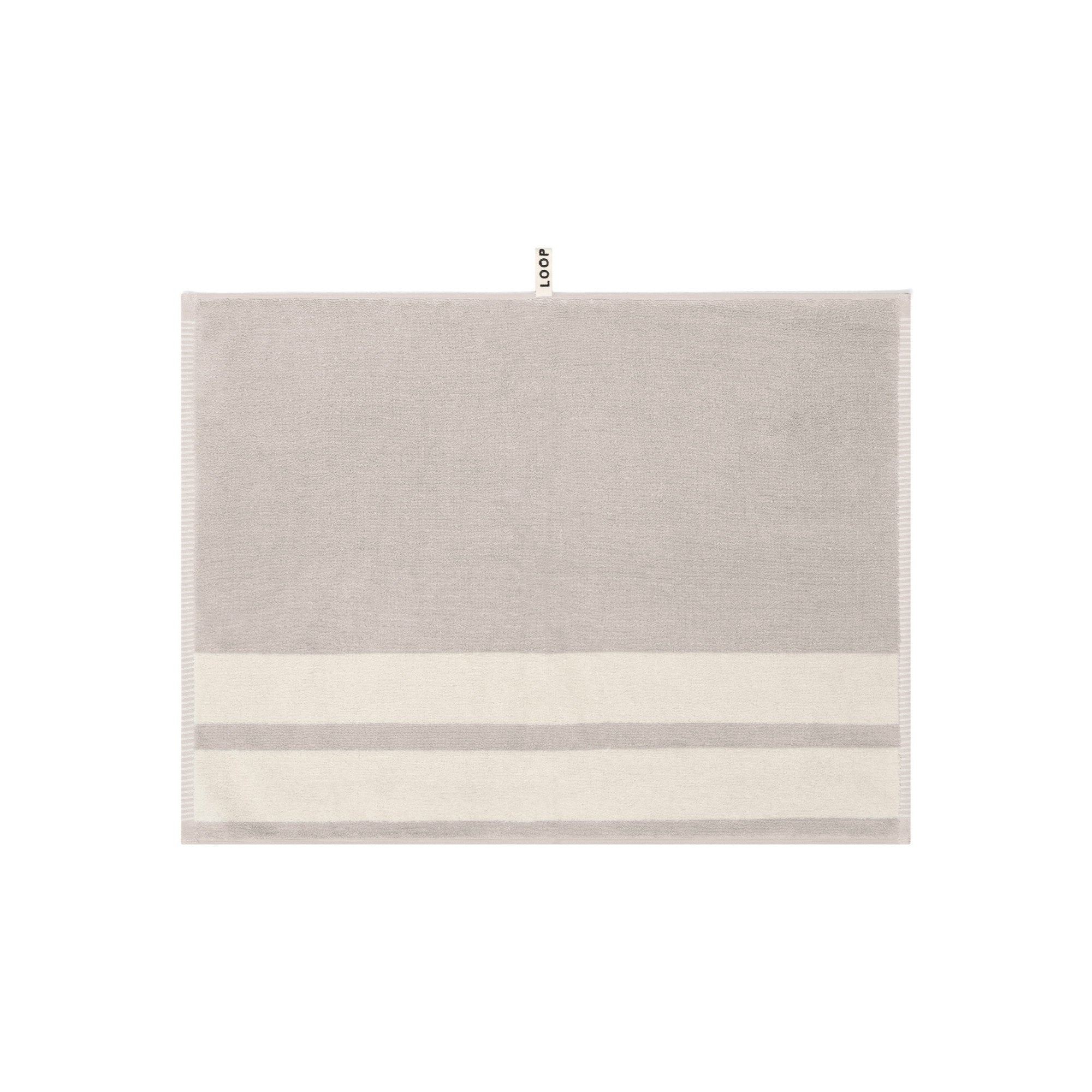 LOOP HOME bath mat - butter/stone - bold stripe — view 2