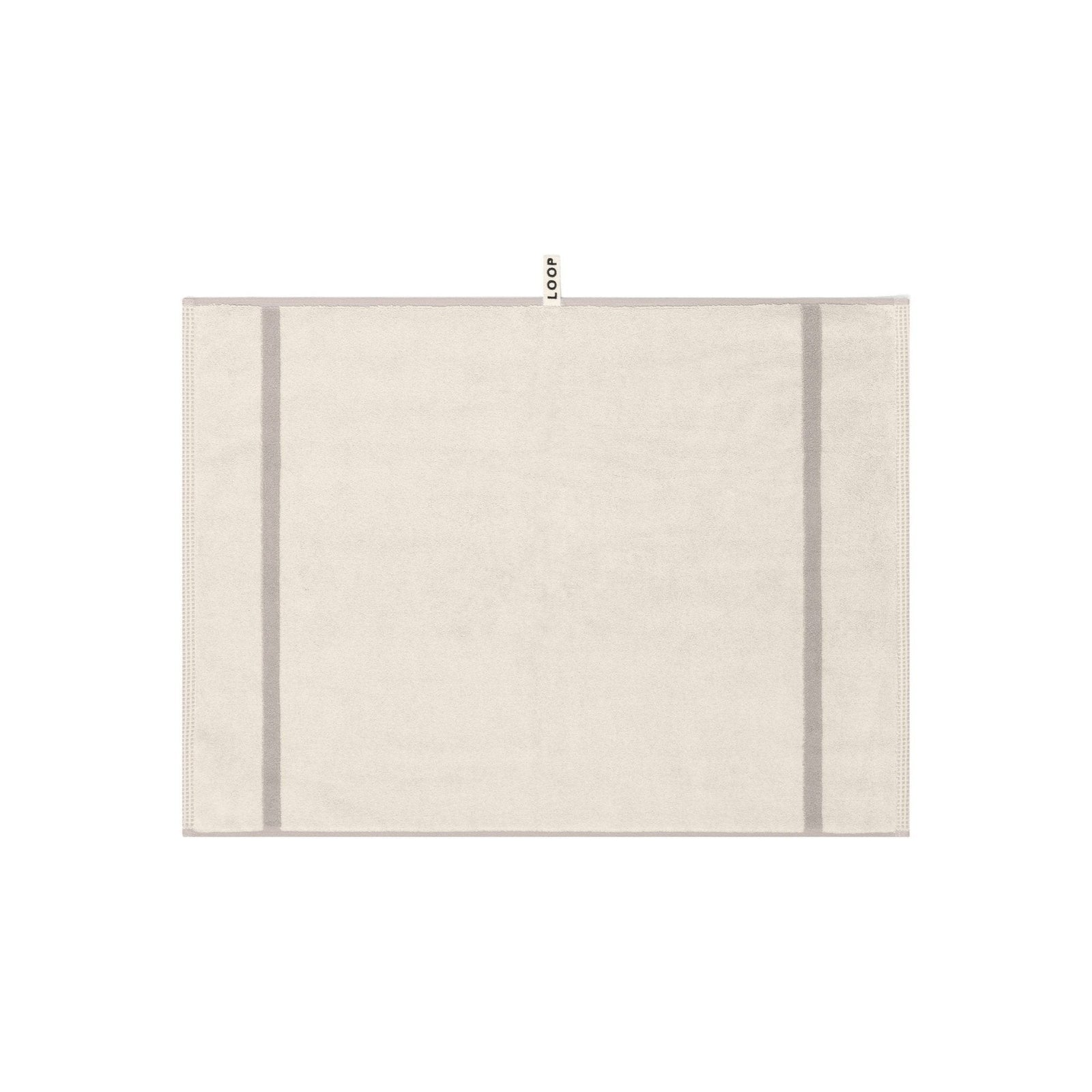 LOOP HOME bath mat - butter/stone - dual stripe — view 2