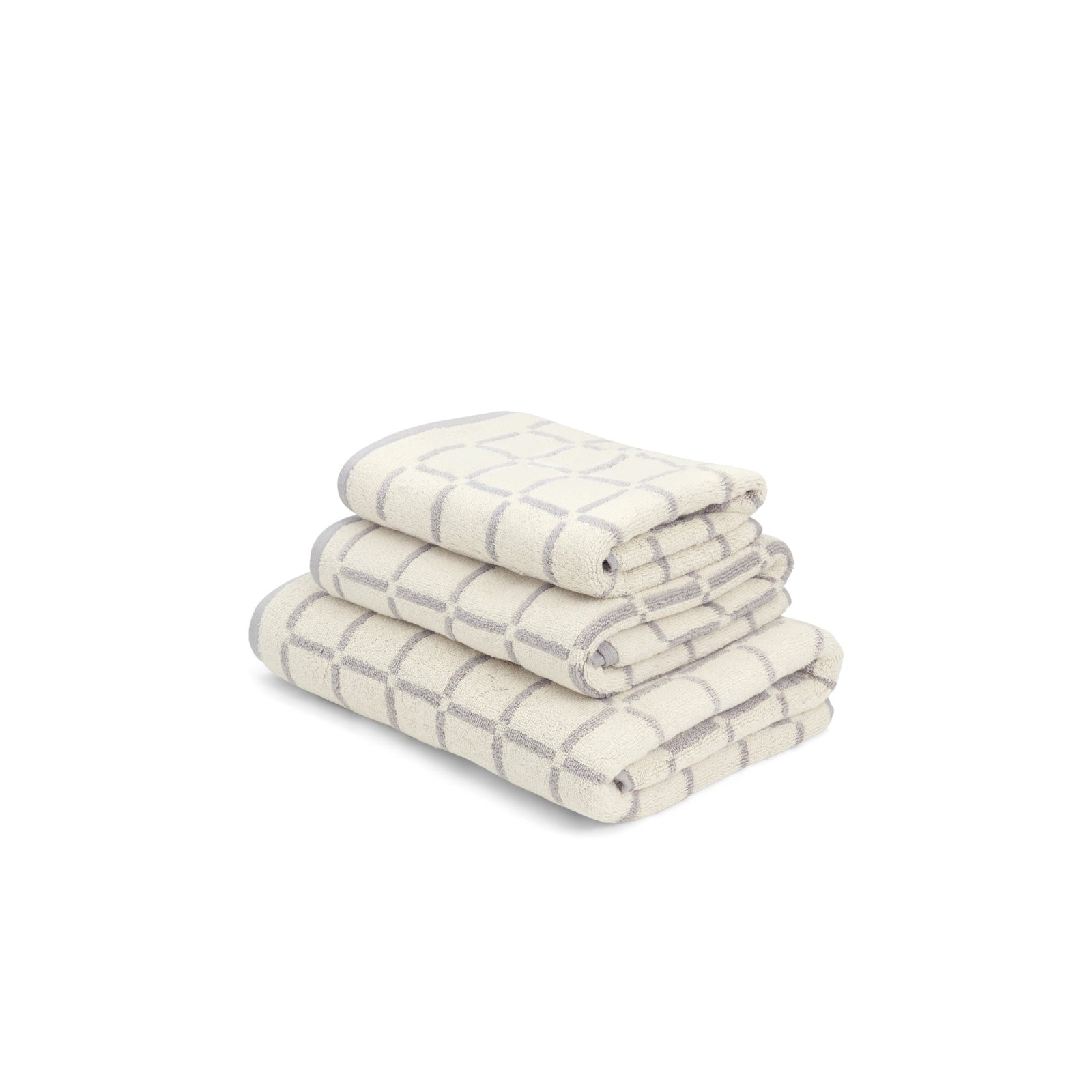 LOOP HOME organic cotton towel bundle in butter and stone colourway