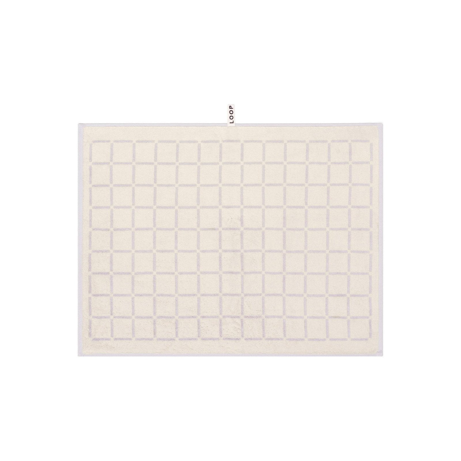 LOOP HOME bath mat - butter/stone - grid — view 2