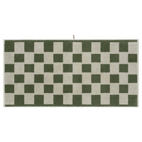 LOOP HOME forest and sage bath towel folded showing brick pattern
