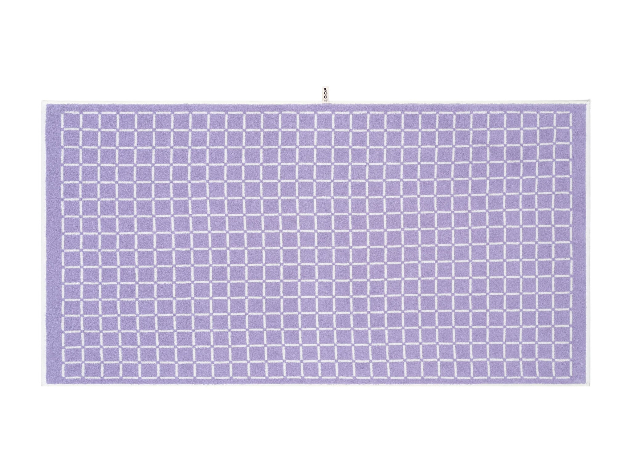 Bath Sheet - Lilac/Ivory - Grid