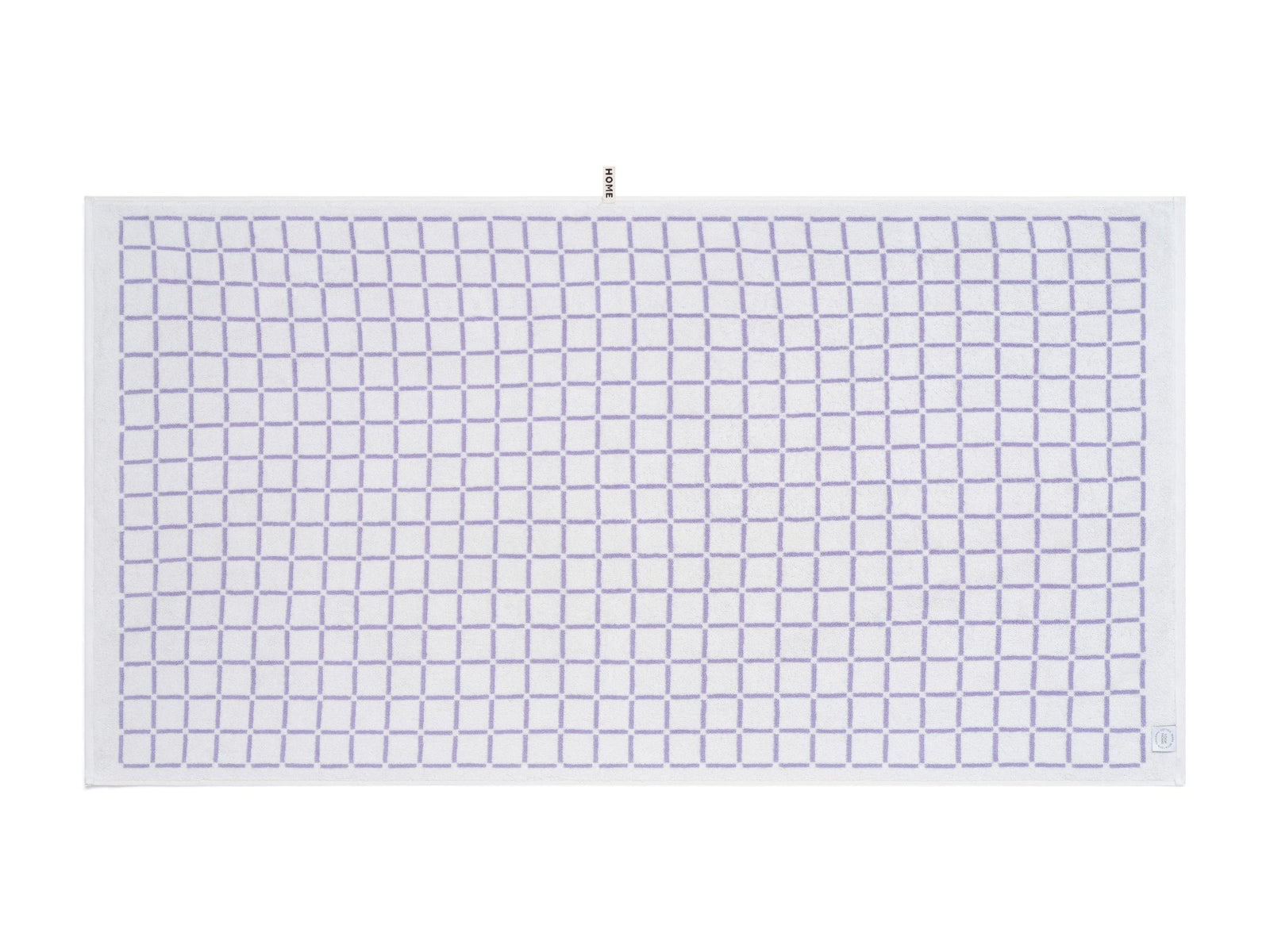 LOOP HOME bath sheet - lilac/ivory - grid — view 3