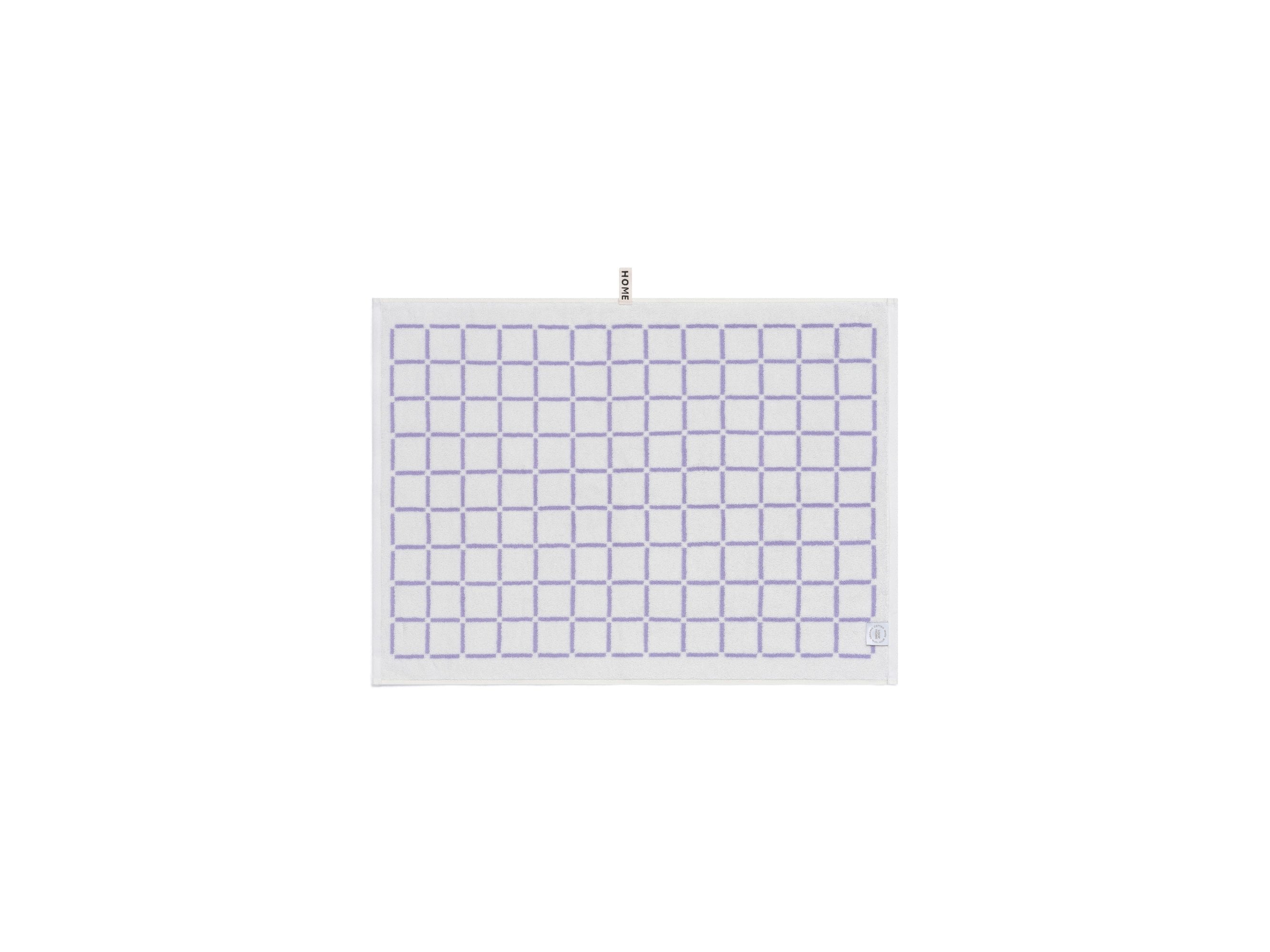 Lilac/Ivory Grid Bath Mat — view 3