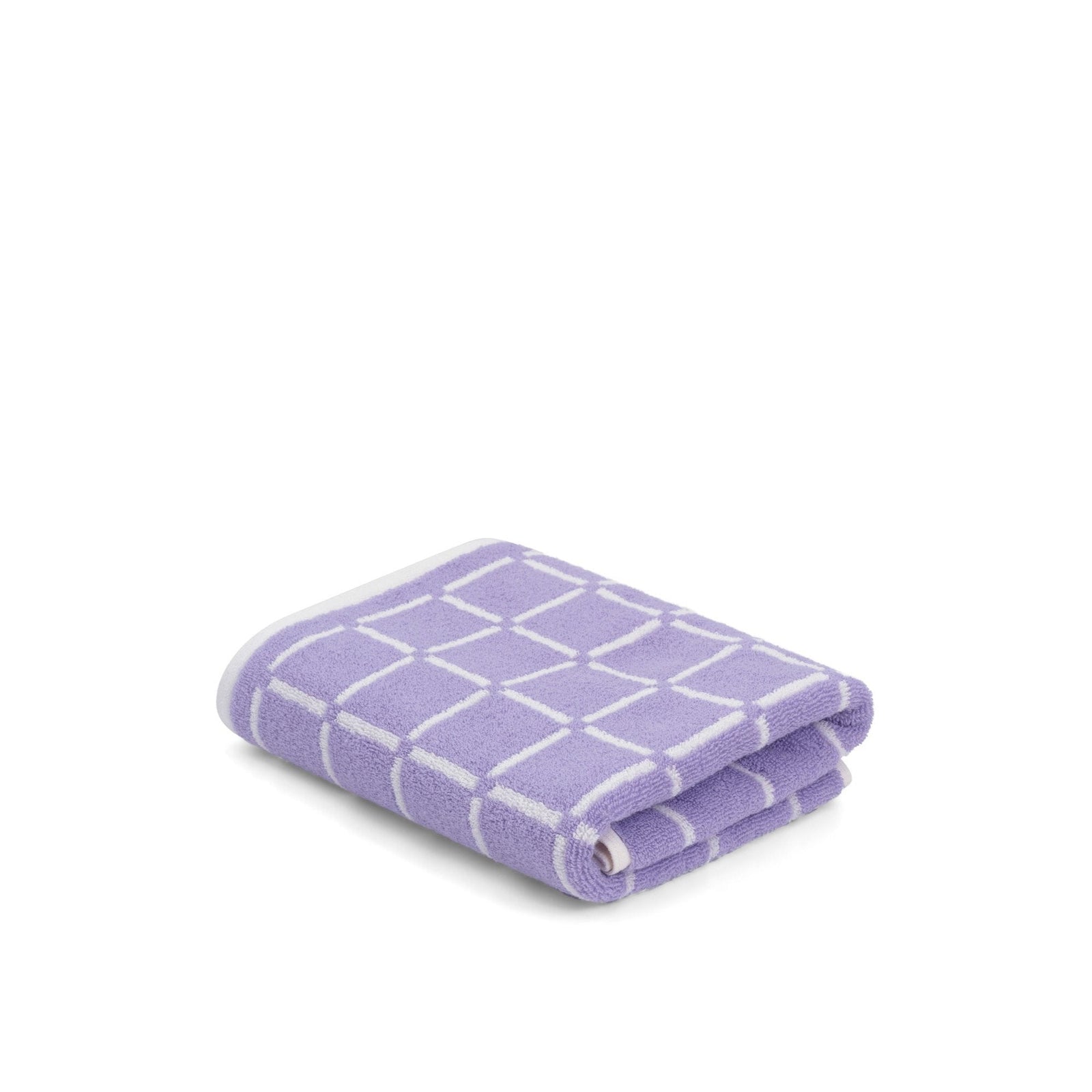 LOOP HOME bath mat - lilac/ivory - grid