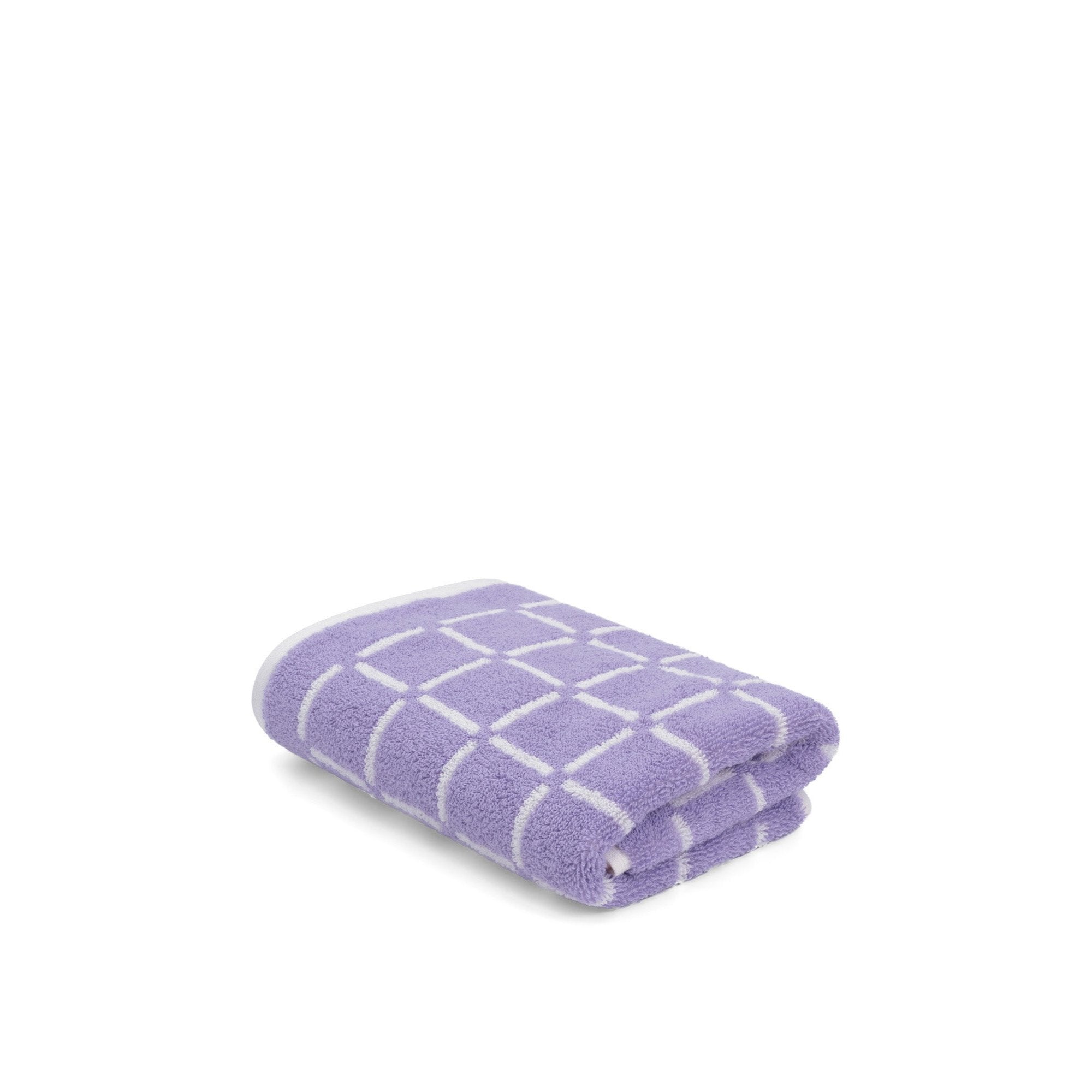 Hand Towel - Lilac/Ivory - Grid