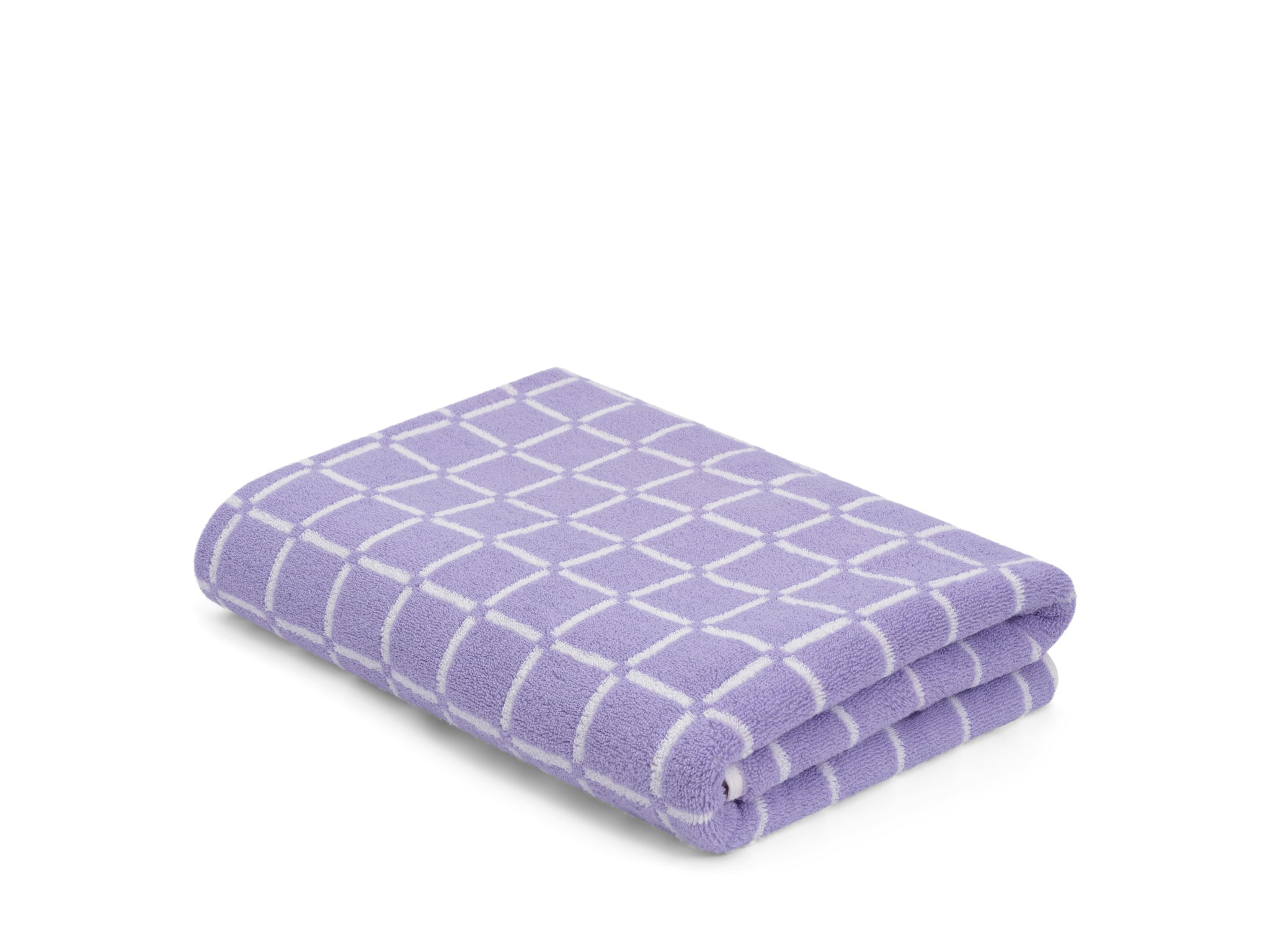 Bath Sheet - Lilac/Ivory - Grid