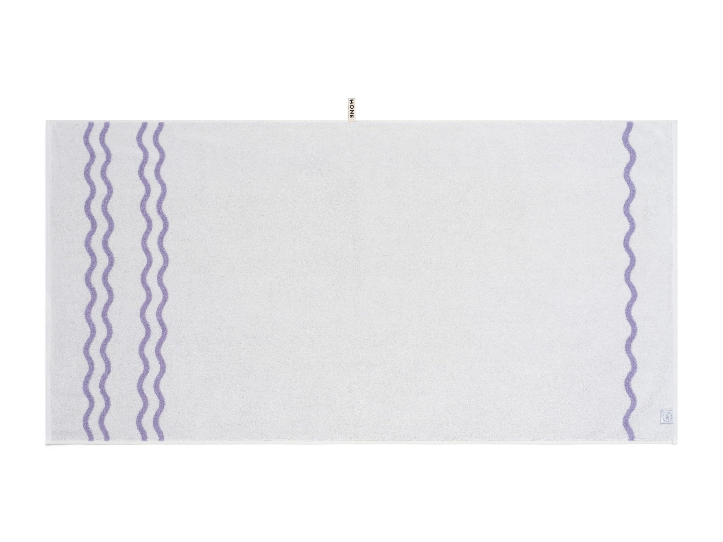 Lilac/Ivory Wave Bath Sheet — view 3