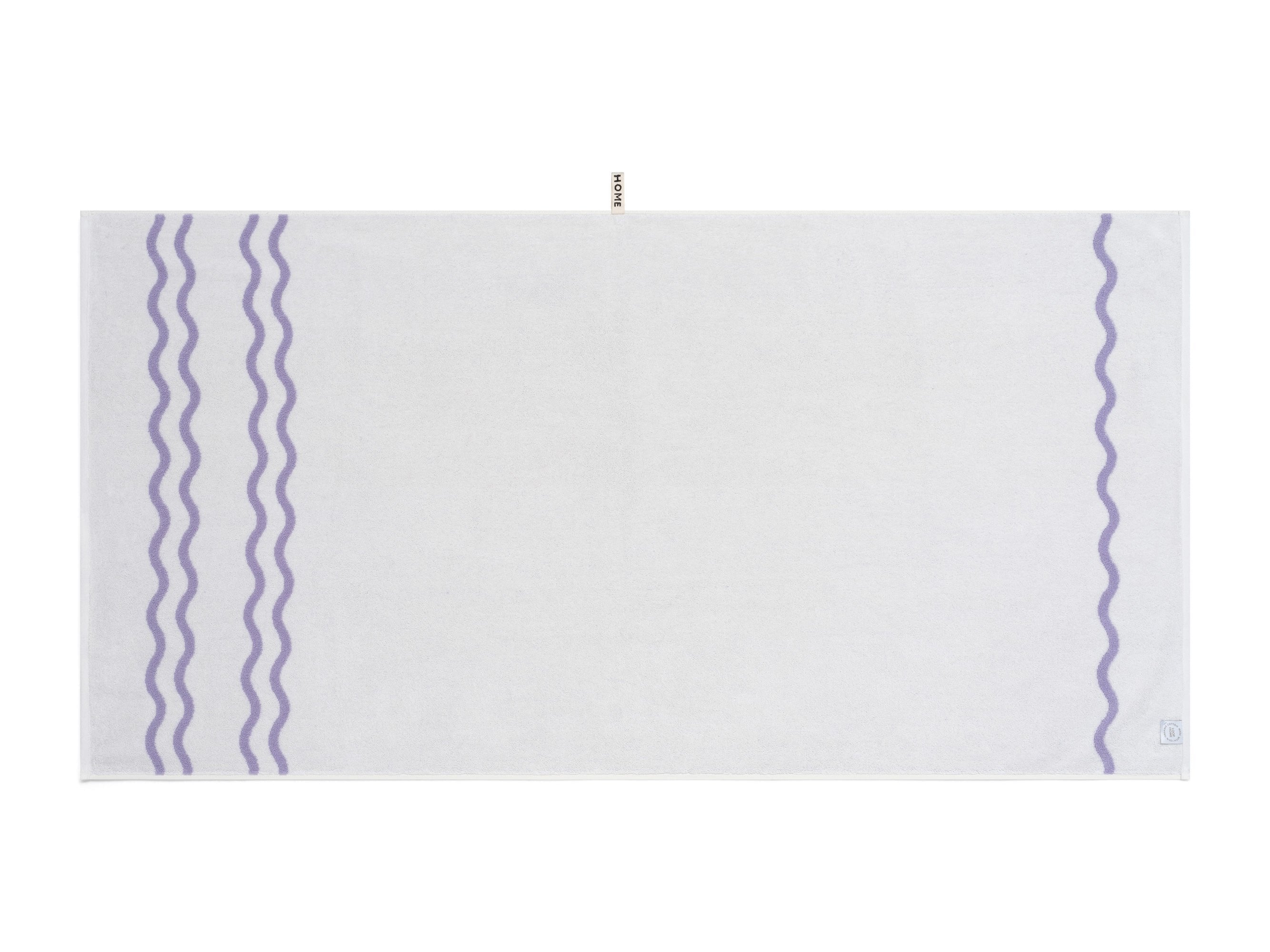 LOOP HOME bath sheet - lilac/ivory - wave — view 3