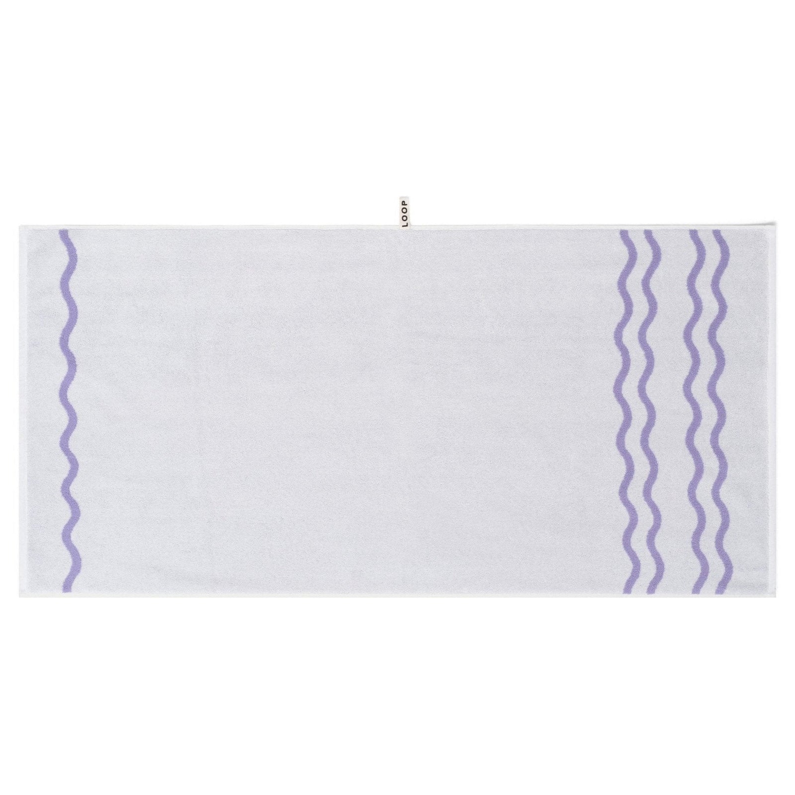 LOOP HOME bath towel - lilac/ivory - wave — view 2