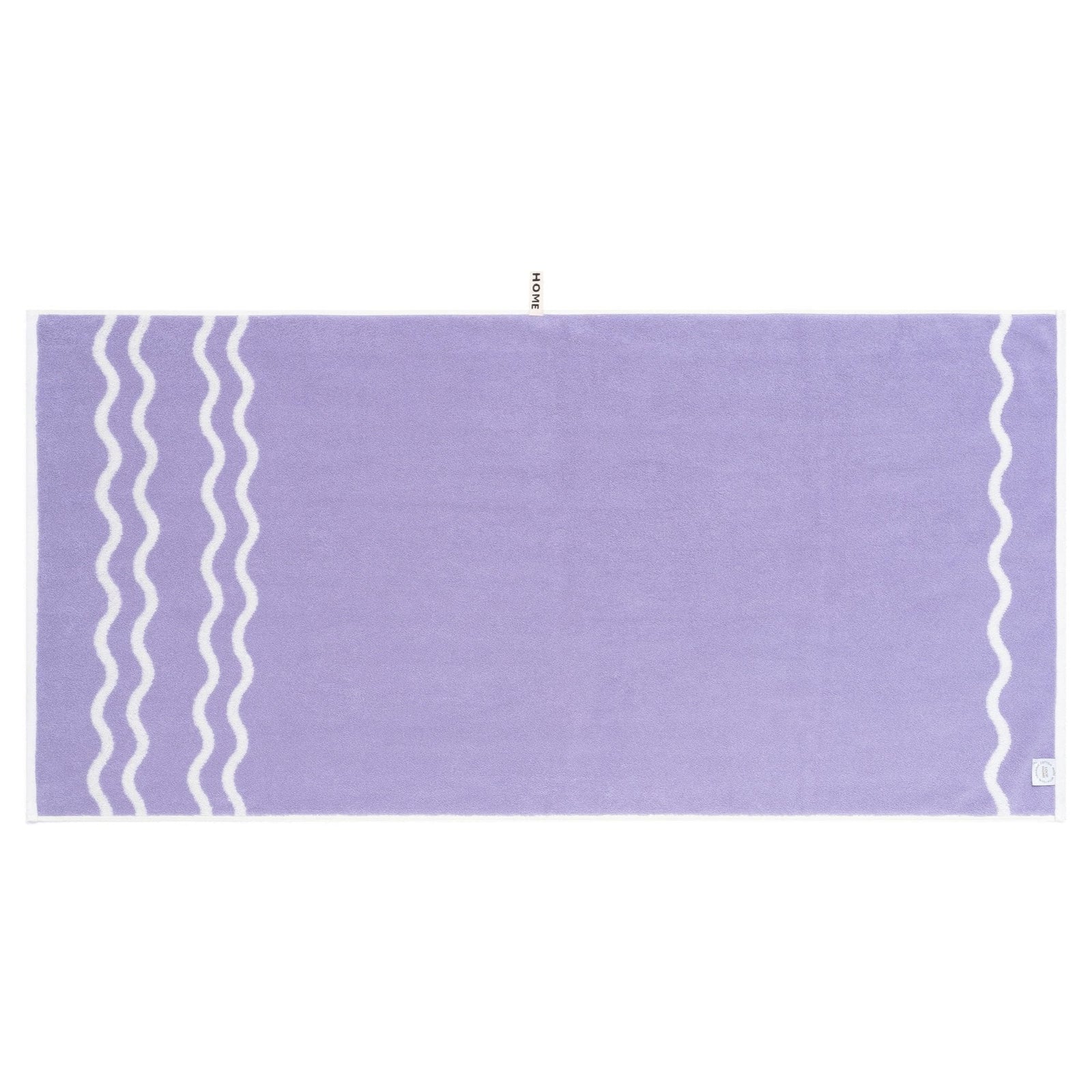 LOOP HOME bath towel - lilac/ivory - wave — view 3