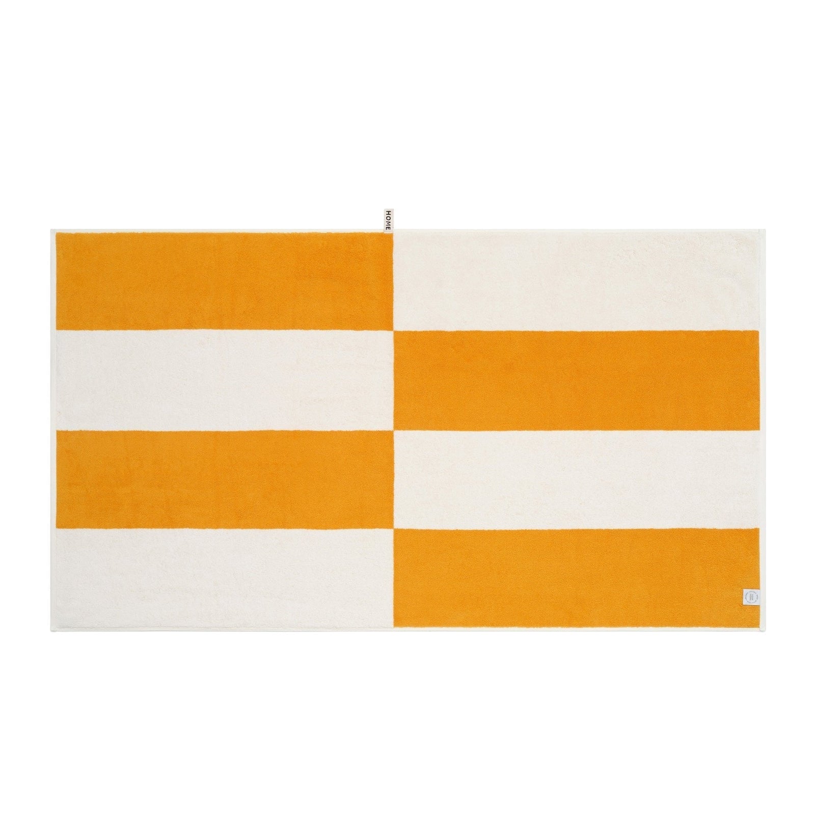 LOOP HOME bath sheet - saffron/ivory - block — view 3