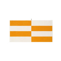 LOOP HOME saffron and ivory bath towel with stripe pattern