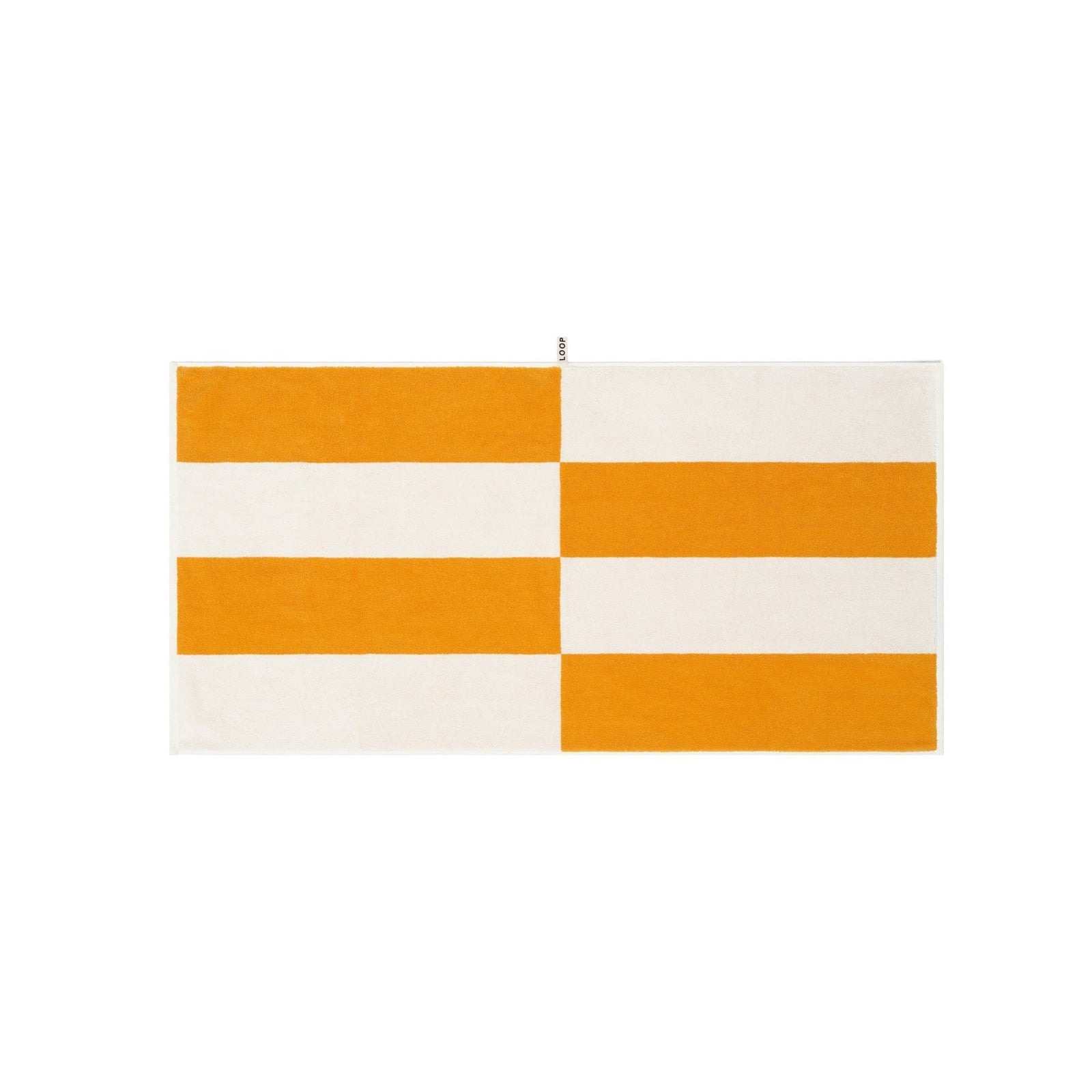 LOOP HOME bath towel - saffron/ivory - block — view 2