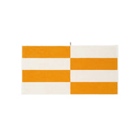 LOOP HOME saffron and ivory bath towel with stripe pattern