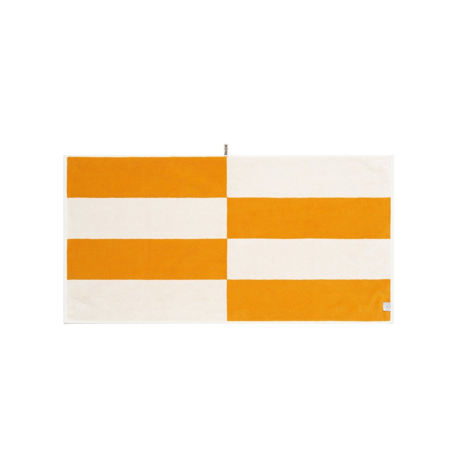 LOOP HOME bath towel - saffron/ivory - block — view 3