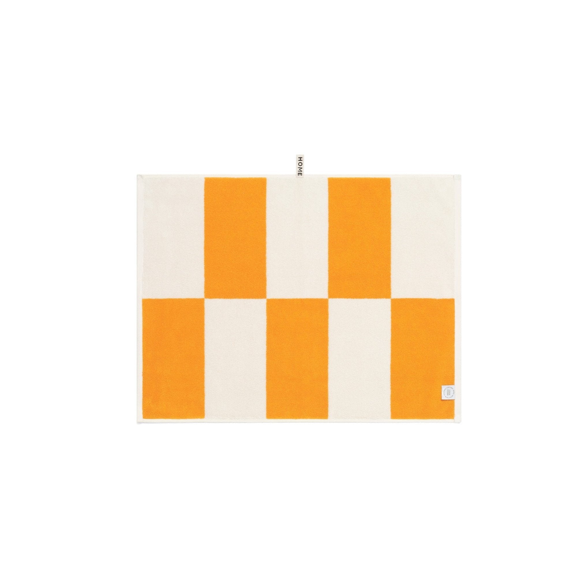 LOOP HOME bath mat - saffron/ivory - block — view 3